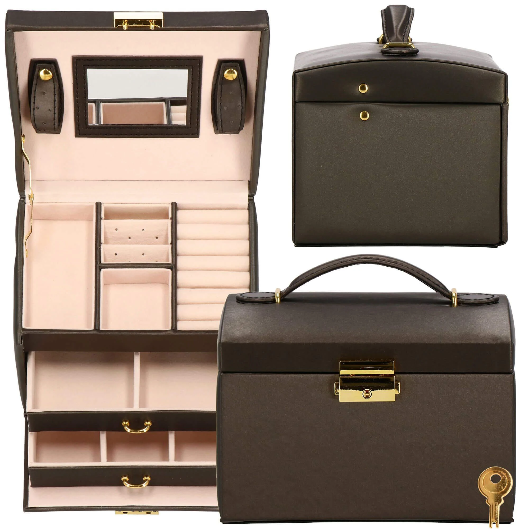 Springos Dėžutė papuošalams Elegance Style Dark Brown