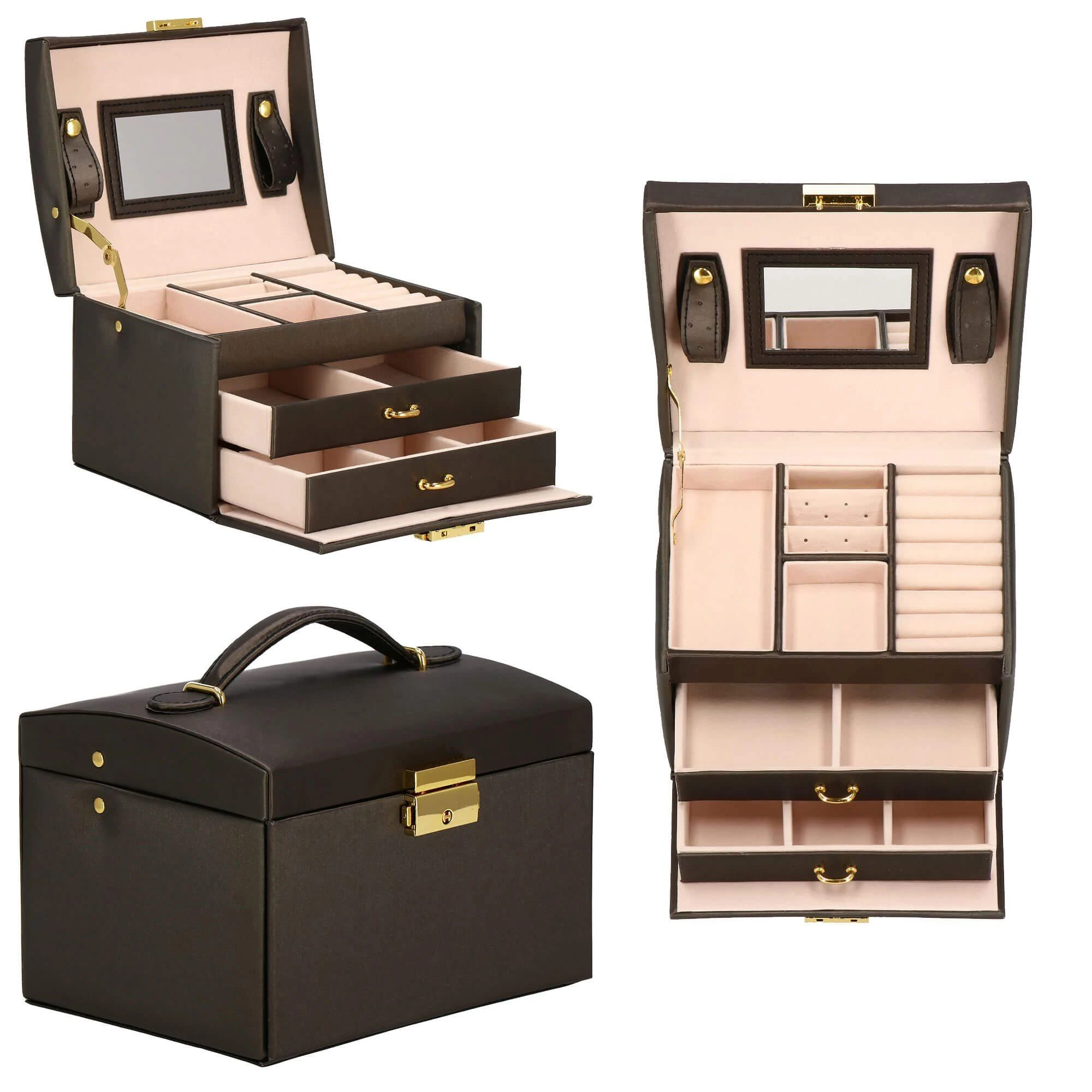 Springos Dėžutė papuošalams Elegance Style Dark Brown