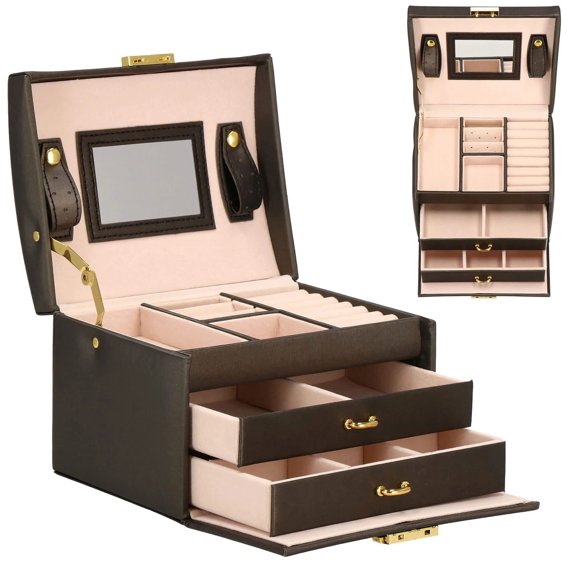Springos Dėžutė papuošalams Elegance Style Dark Brown