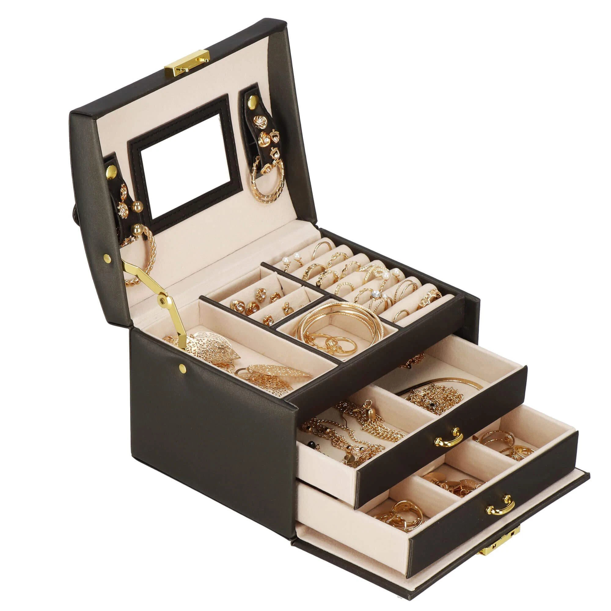 Springos Dėžutė papuošalams Elegance Style Dark Brown
