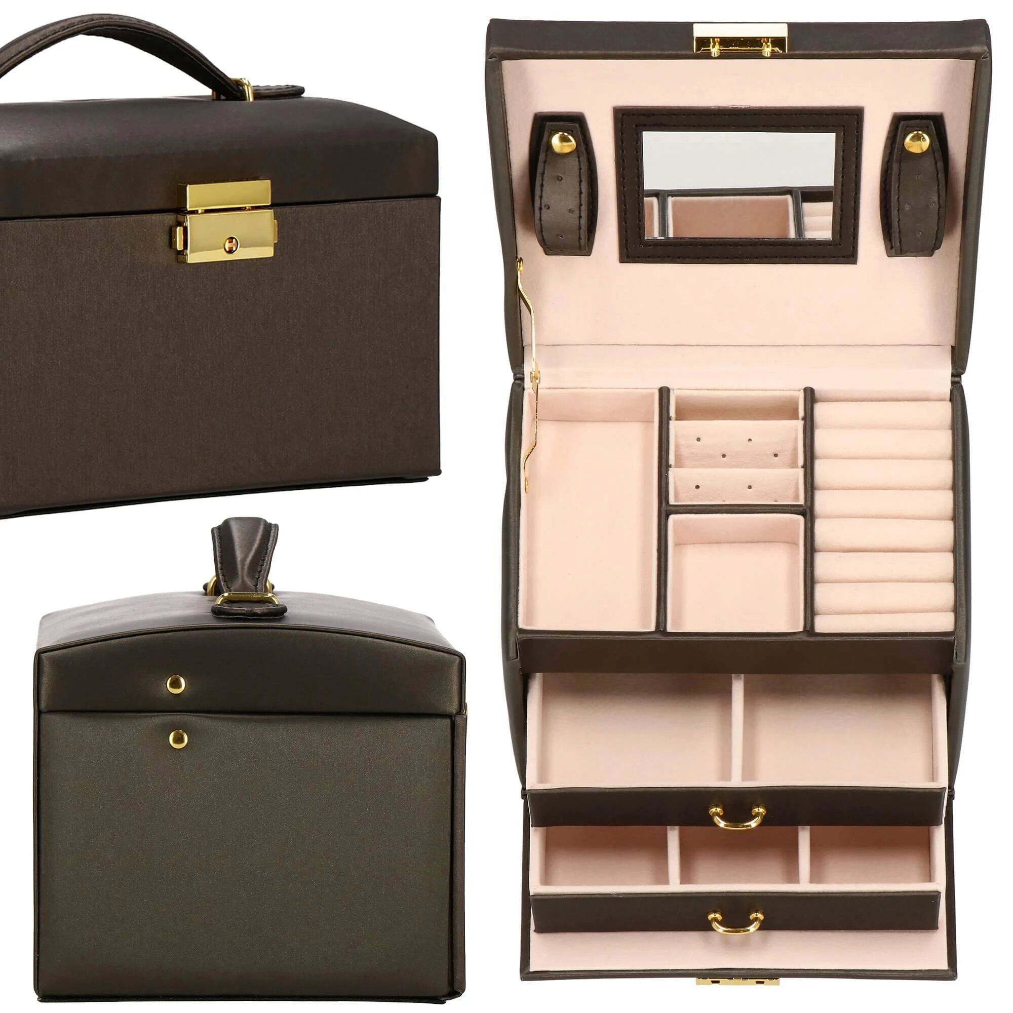 Springos Dėžutė papuošalams Elegance Style Dark Brown