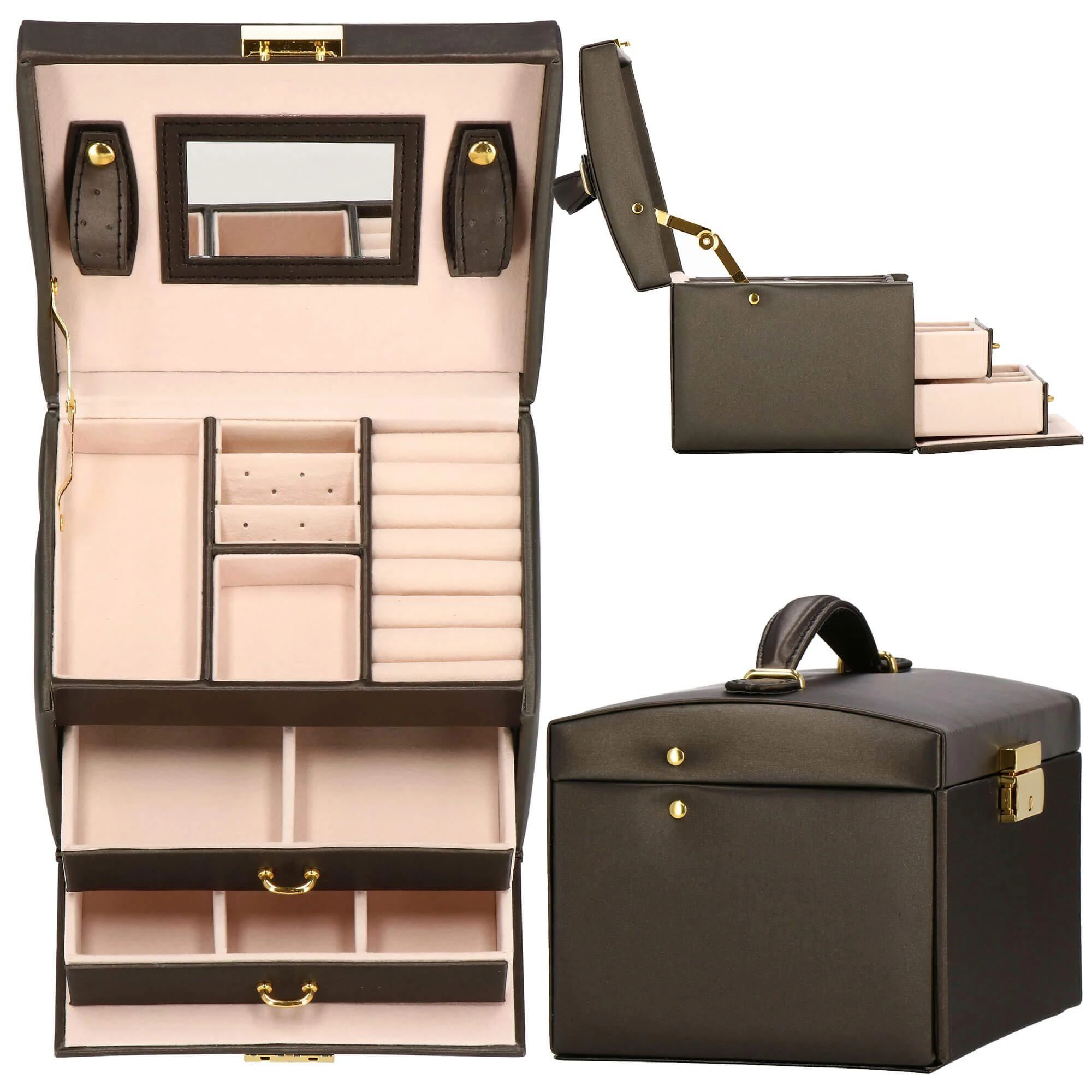 Springos Dėžutė papuošalams Elegance Style Dark Brown