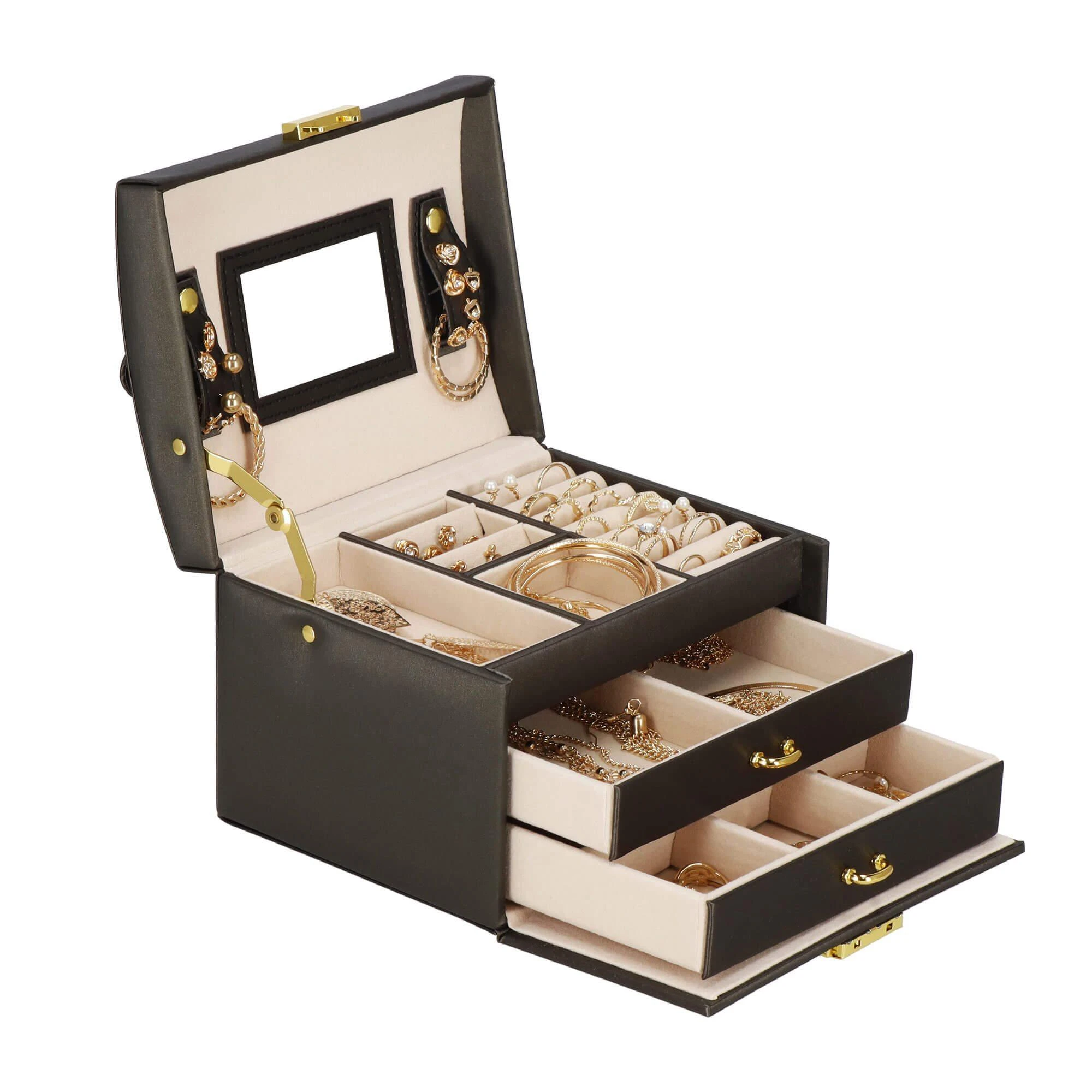 Springos Dėžutė papuošalams Elegance Style Dark Brown