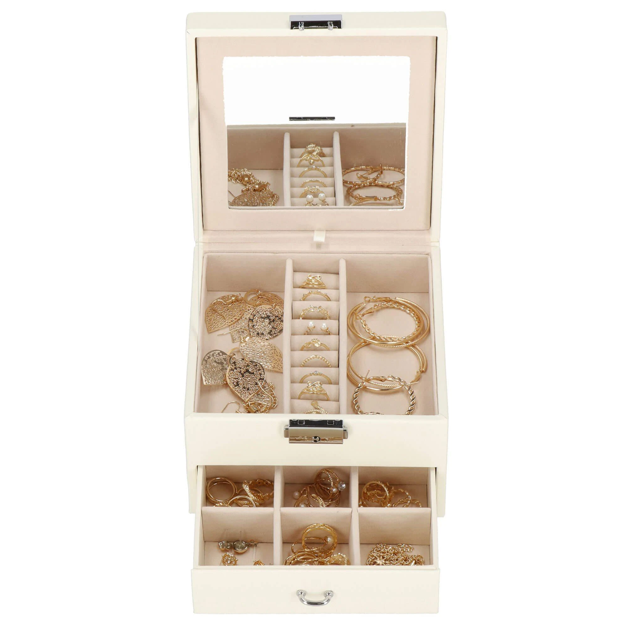 Springos Dėžutė papuošalams Secret Elegance Kreminis