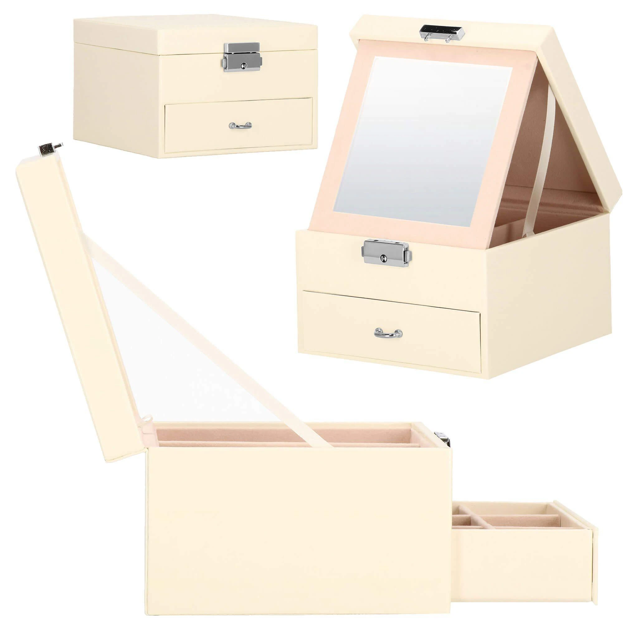 Springos Dėžutė papuošalams Secret Elegance Kreminis