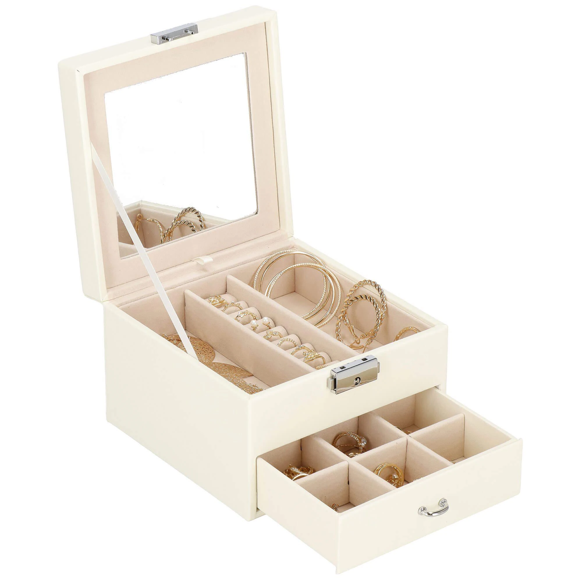 Springos Dėžutė papuošalams Secret Elegance Kreminis