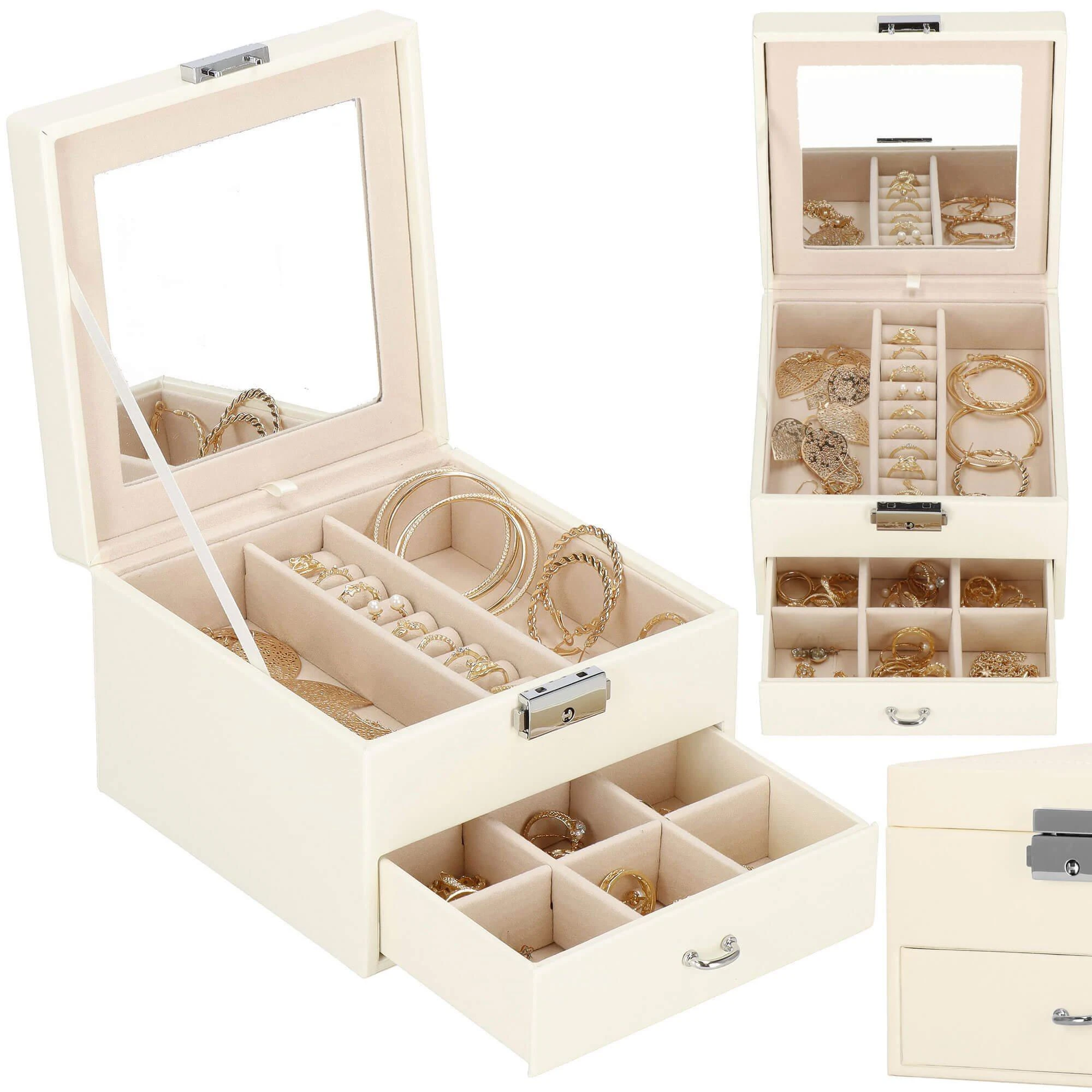 Springos Dėžutė papuošalams Secret Elegance Kreminis