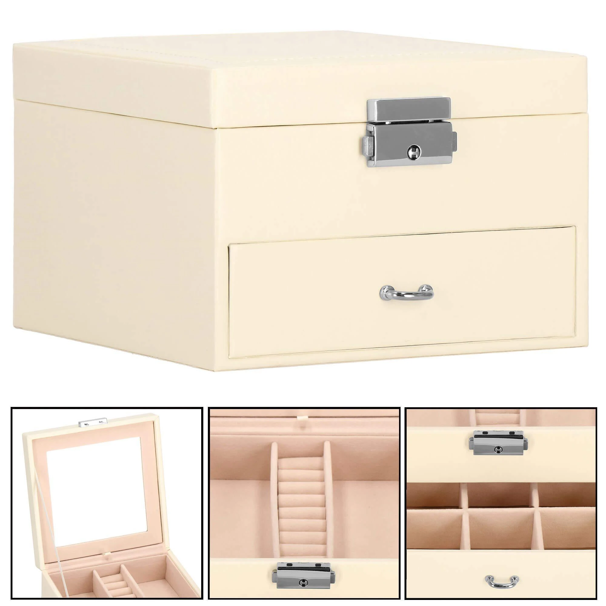 Springos Dėžutė papuošalams Secret Elegance Kreminis