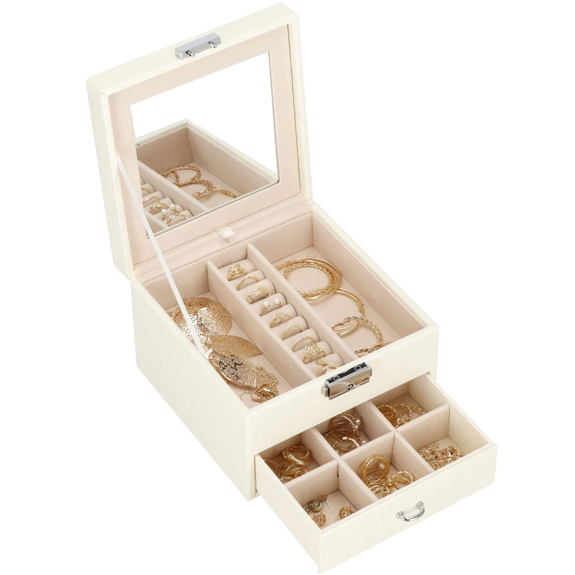 Springos Dėžutė papuošalams Secret Elegance Kreminis