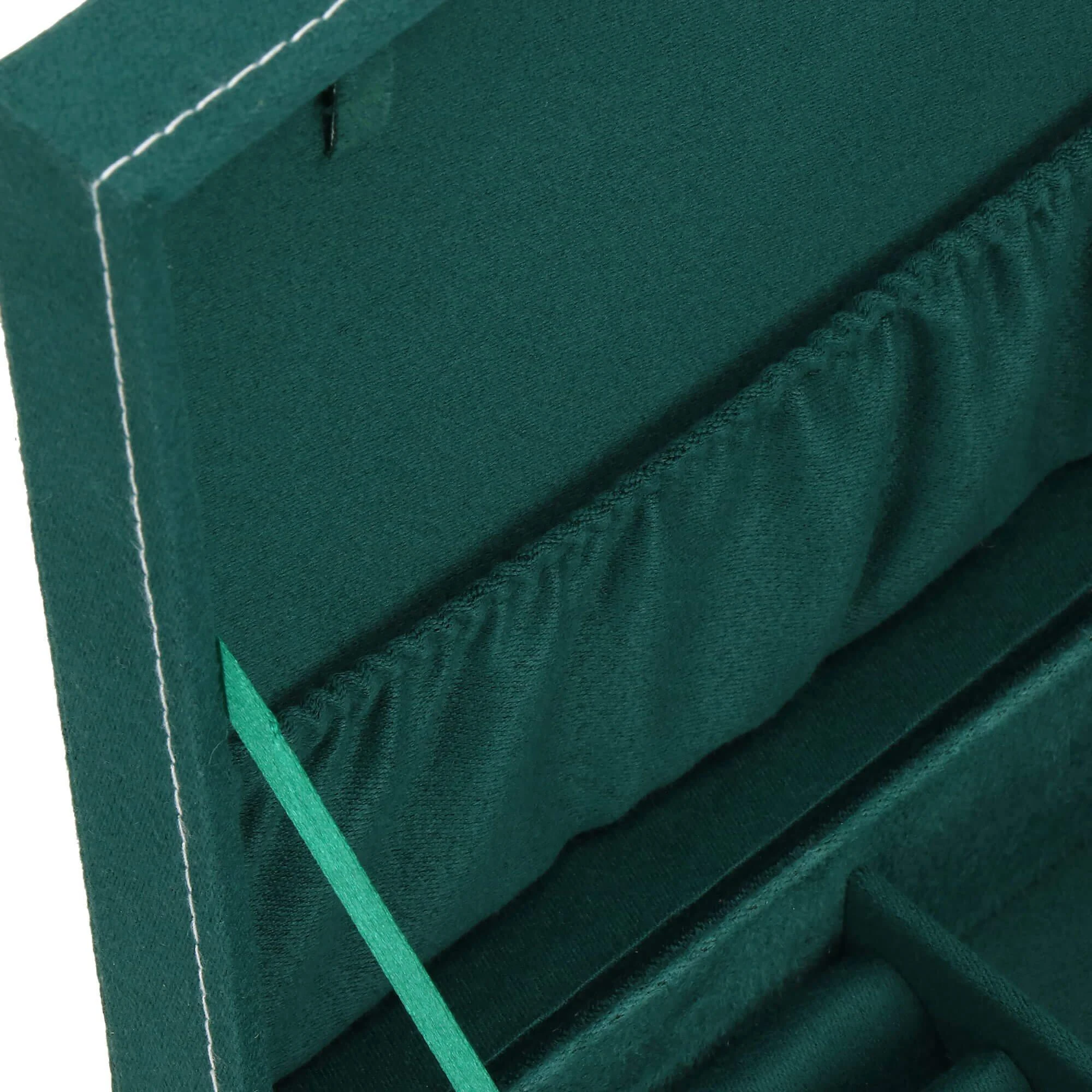 Papuošalų dėžutė Springos 28x19,5x7 cm žalias aksomas