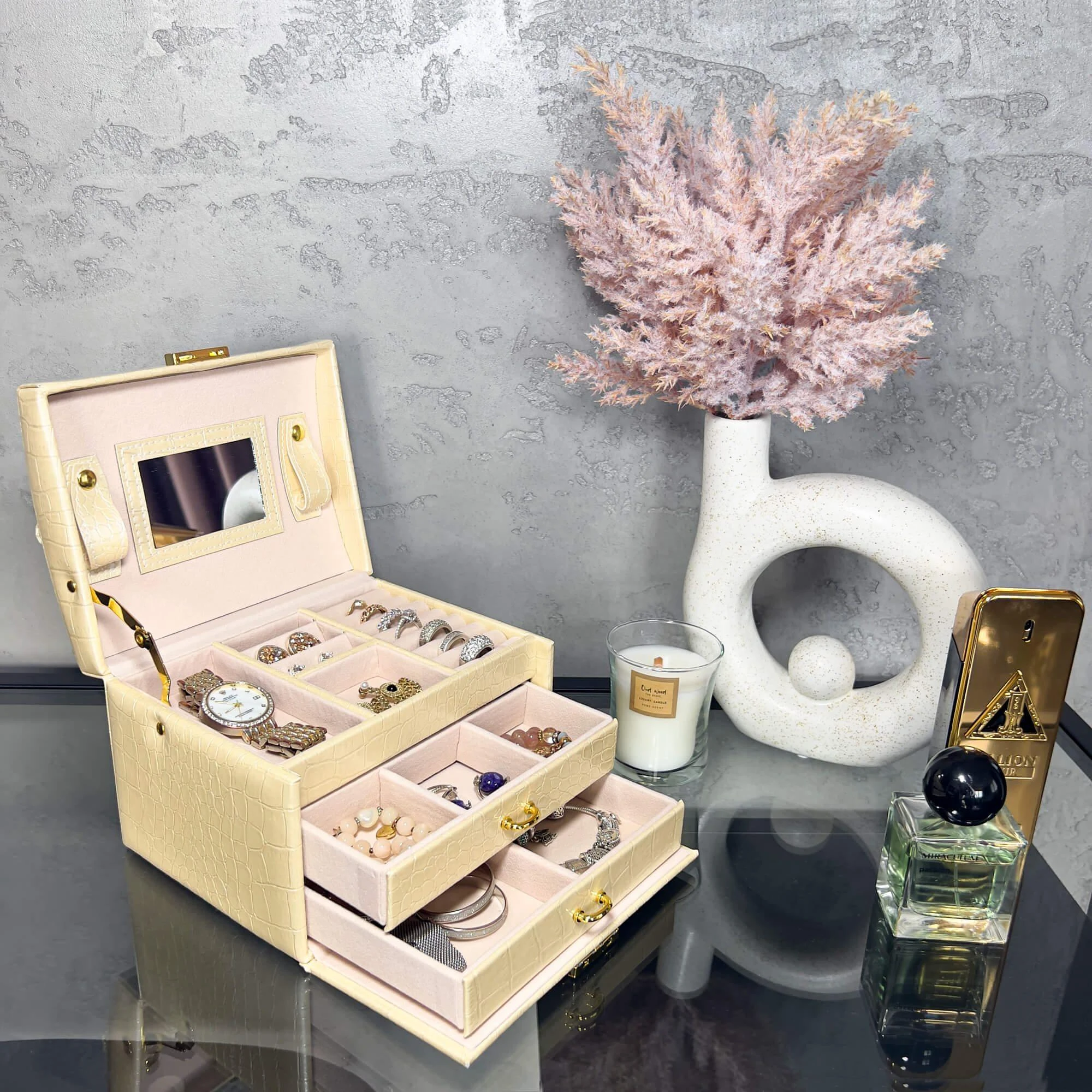 Springos Dėžutė papuošalams Sandy Glow Ecru