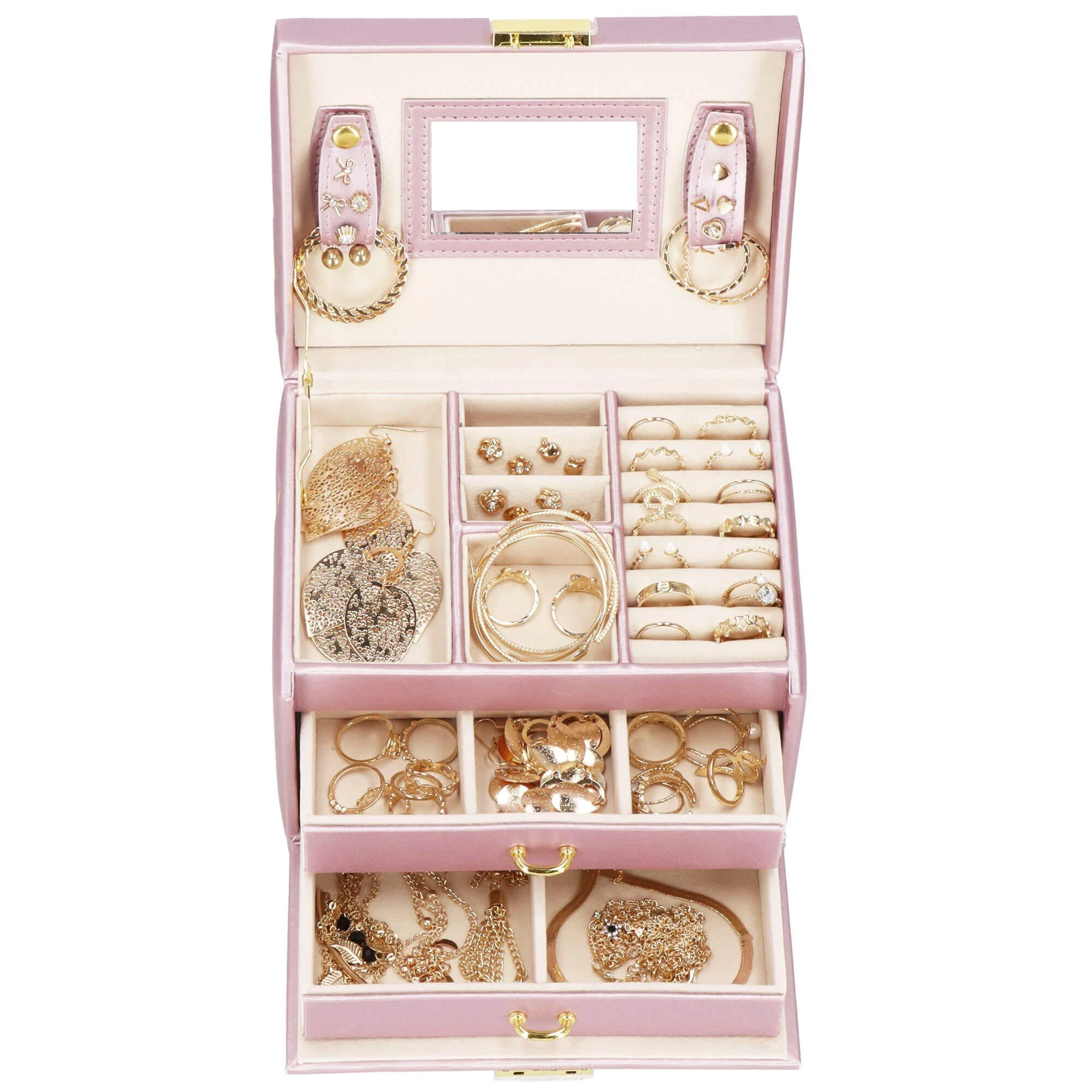 Springos Dėžutė papuošalams Elegance Style Rožinė Gold