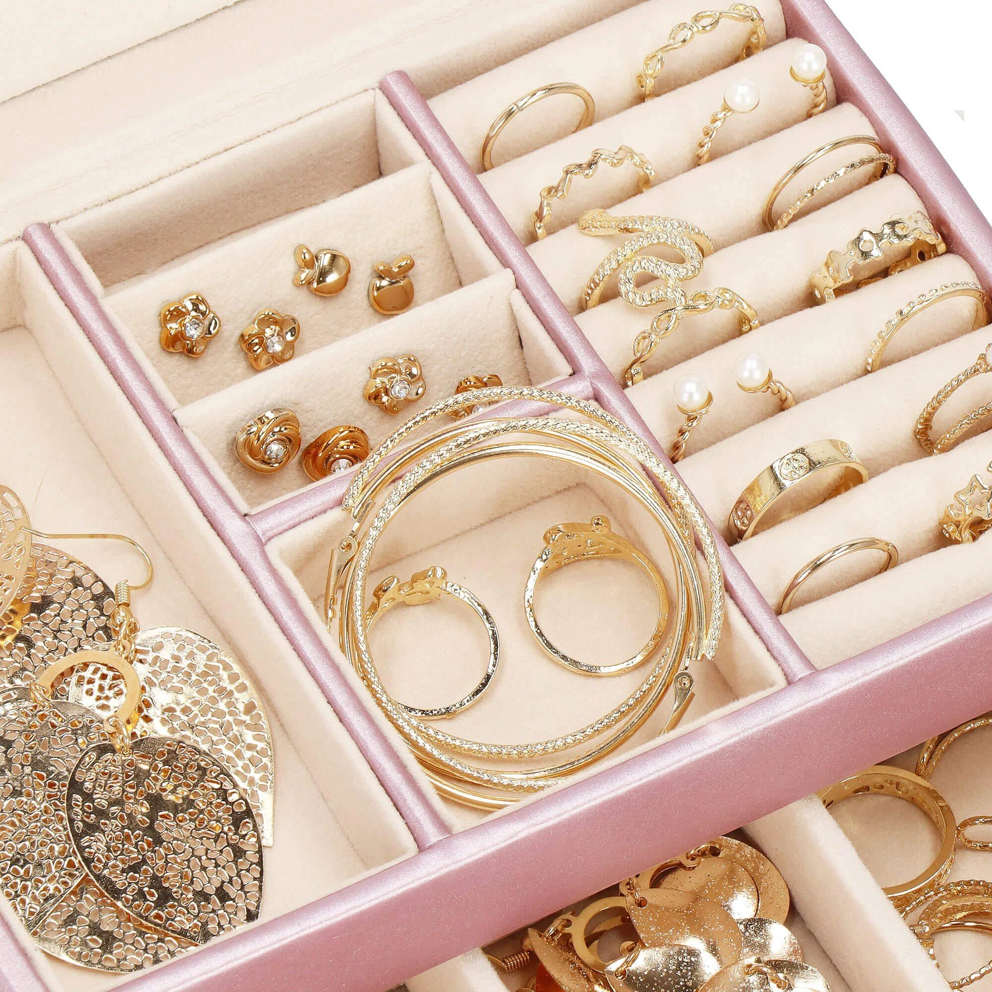 Springos Dėžutė papuošalams Elegance Style Rožinė Gold