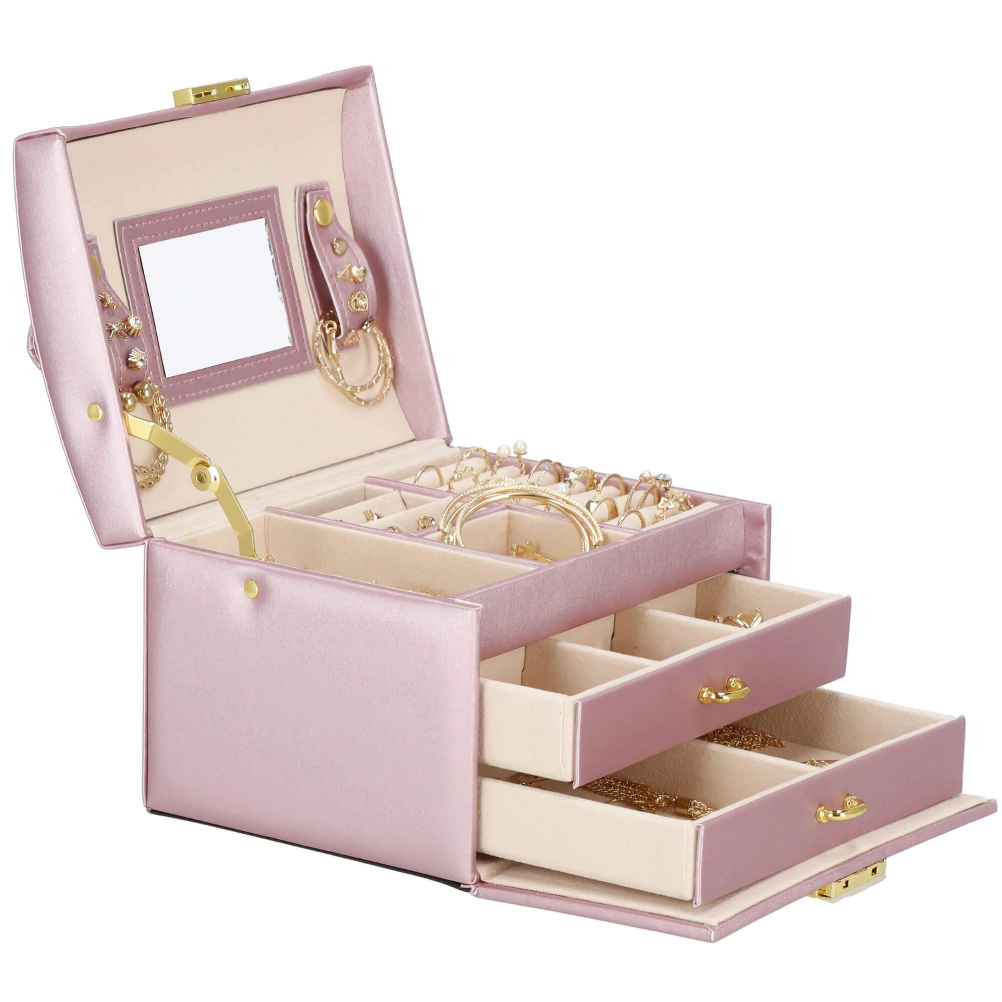 Springos Dėžutė papuošalams Elegance Style Rožinė Gold
