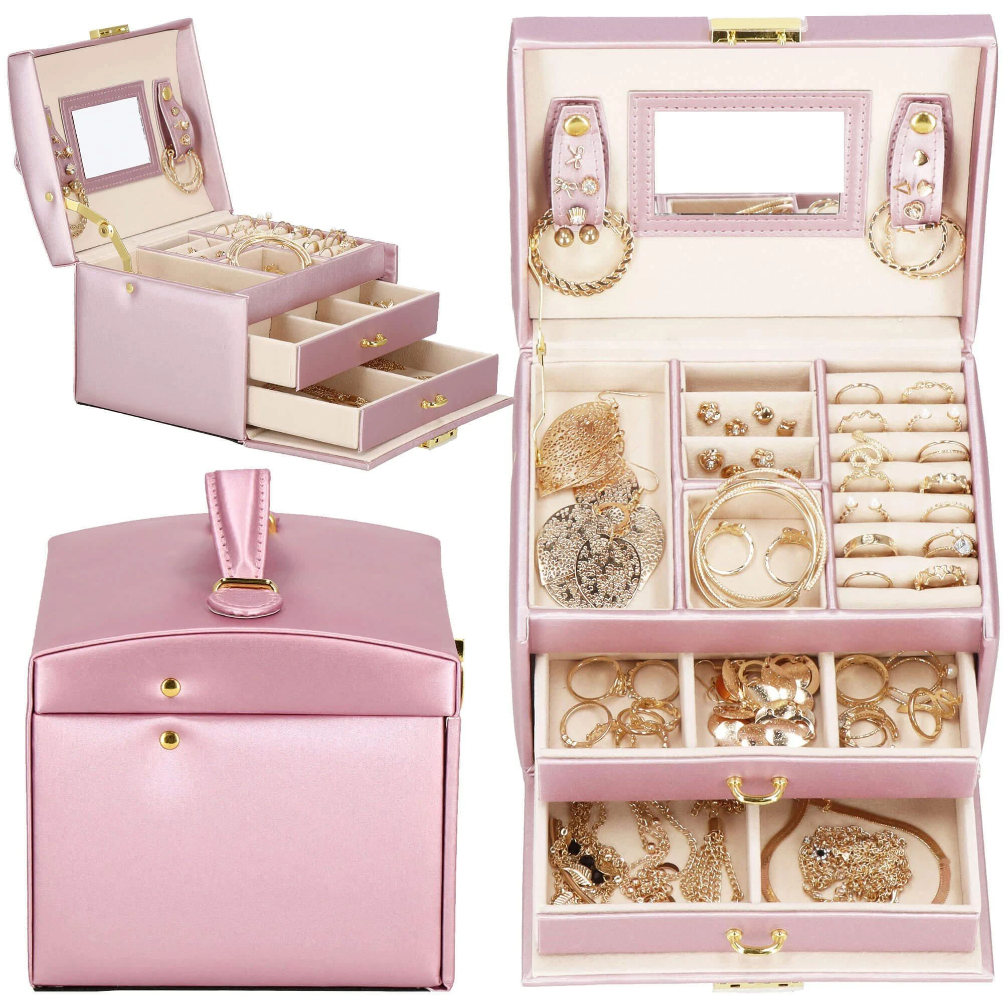 Springos Dėžutė papuošalams Elegance Style Rožinė Gold
