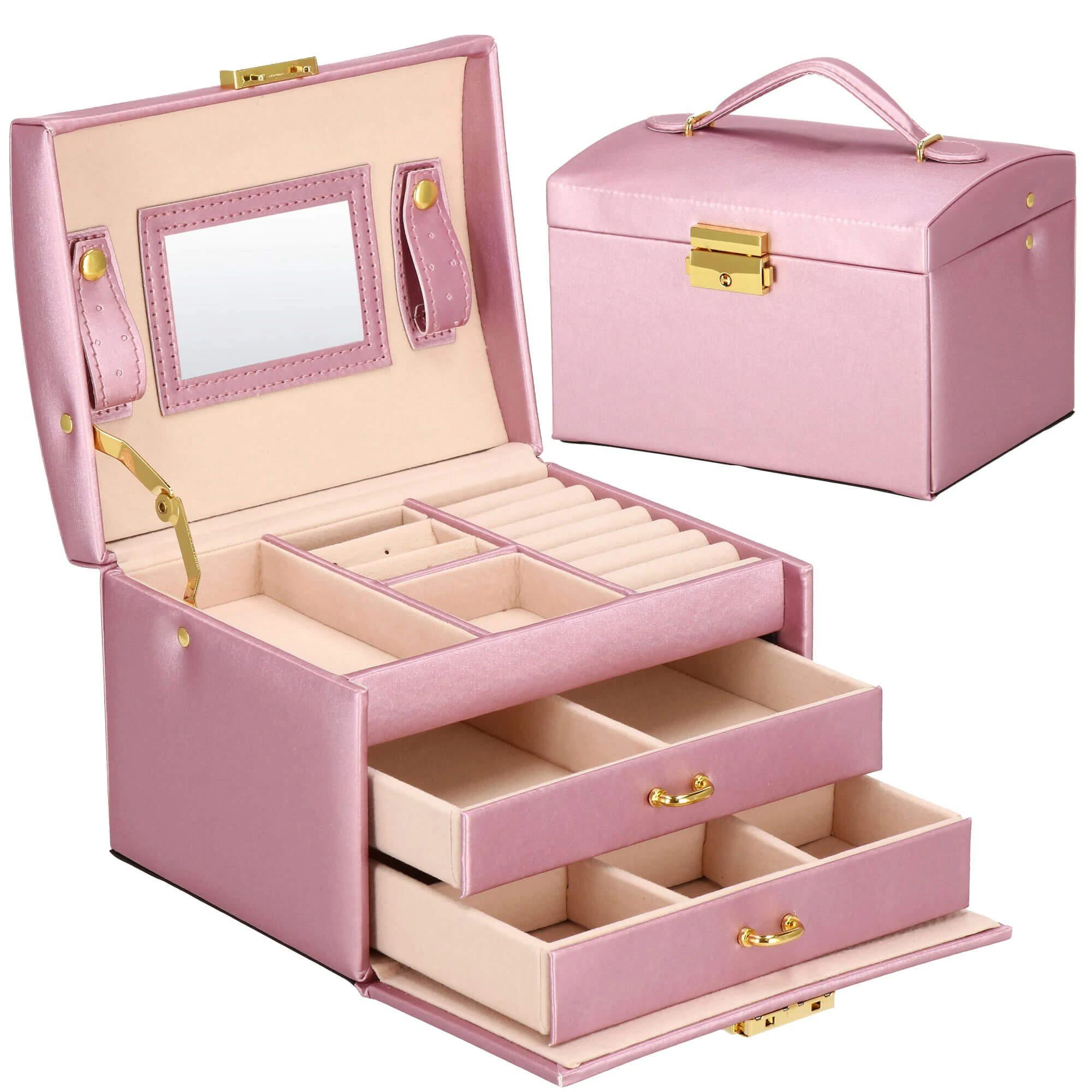 Springos Dėžutė papuošalams Elegance Style Rožinė Gold