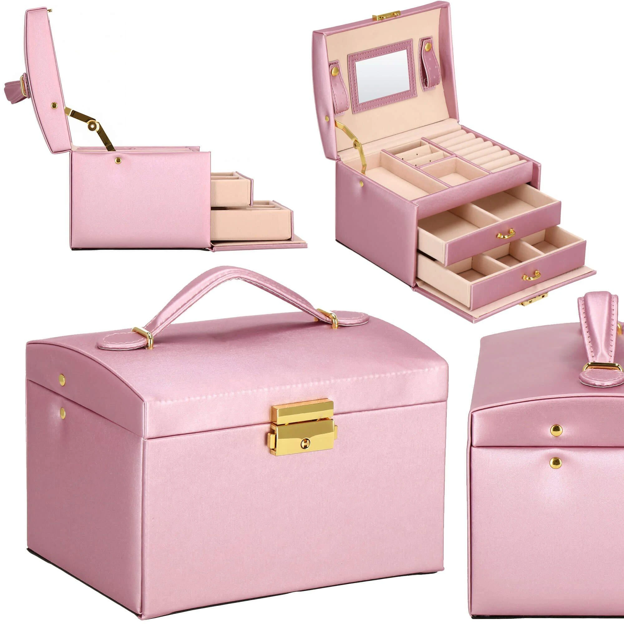 Springos Dėžutė papuošalams Elegance Style Rožinė Gold