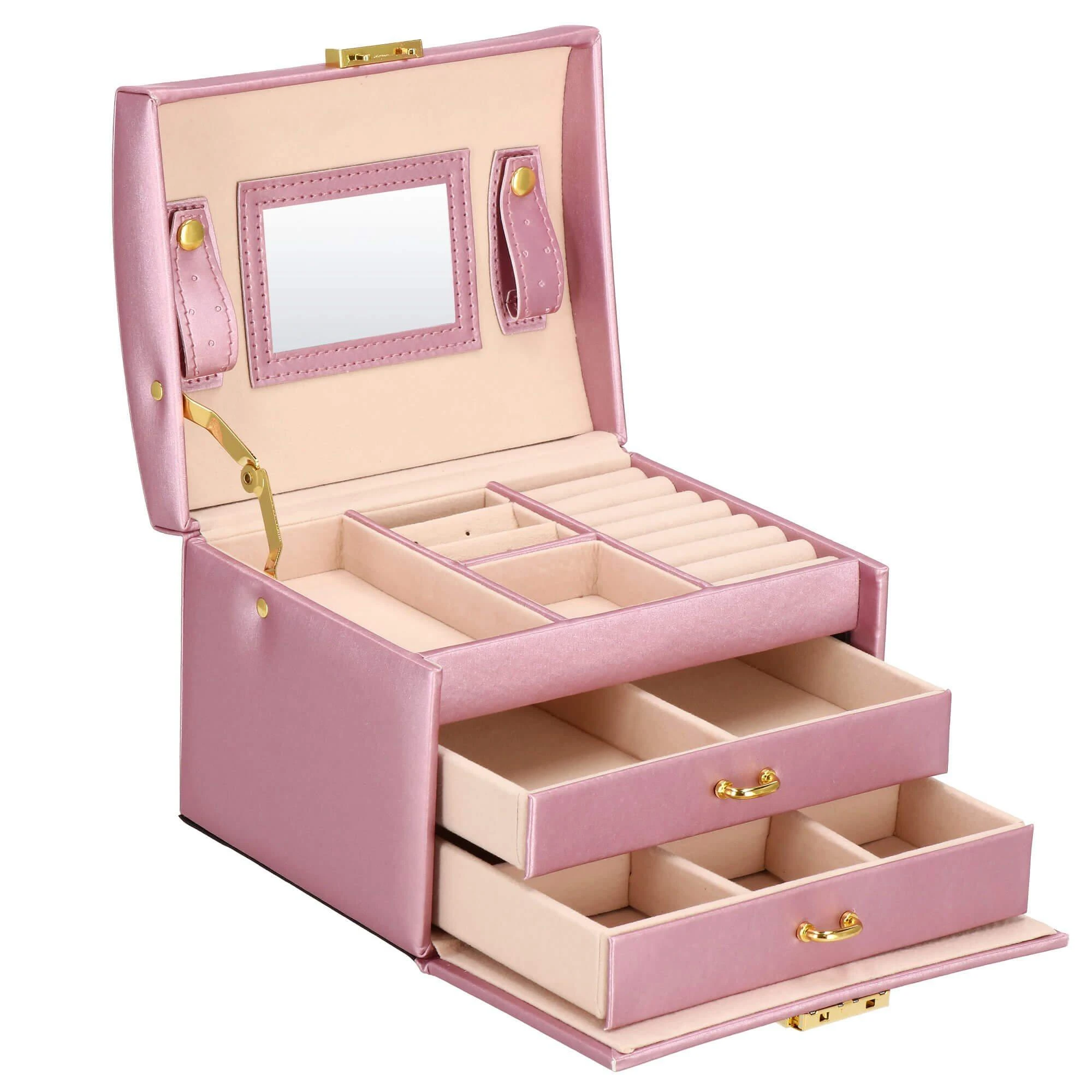 Springos Dėžutė papuošalams Elegance Style Rožinė Gold