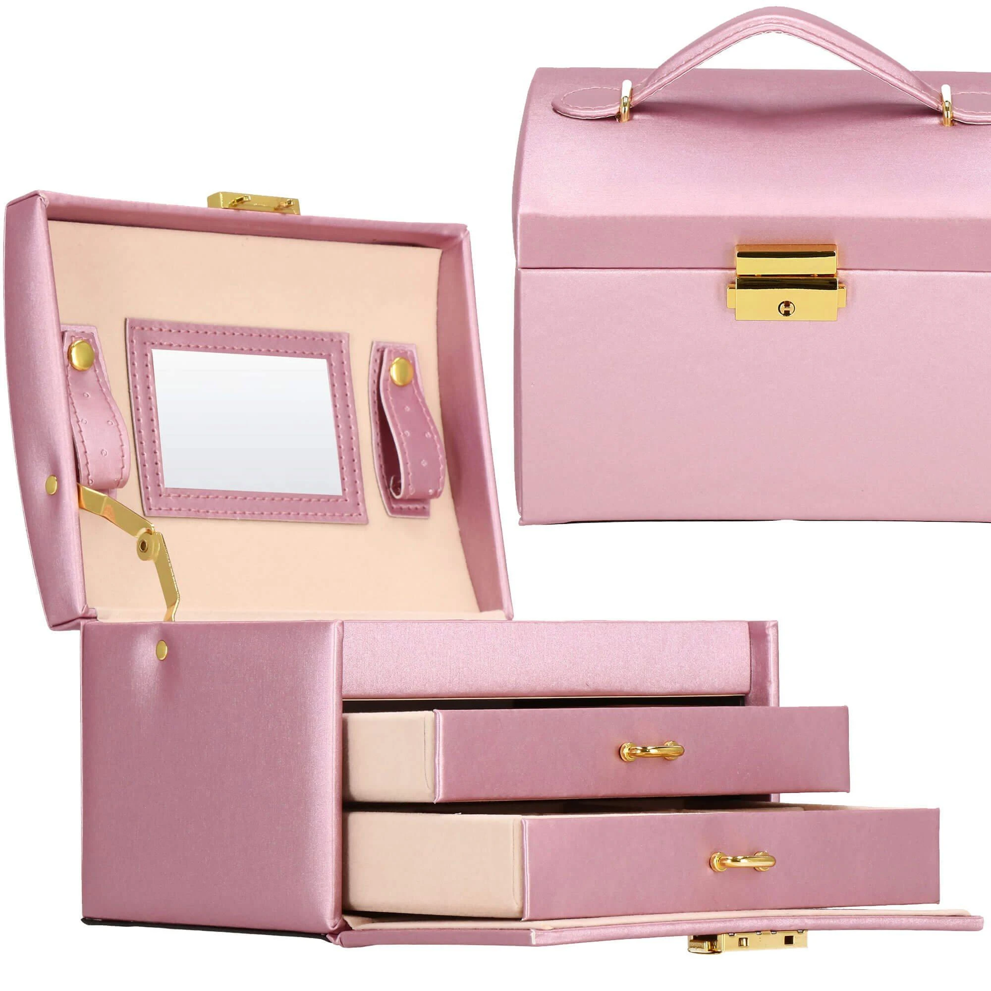 Springos Dėžutė papuošalams Elegance Style Rožinė Gold