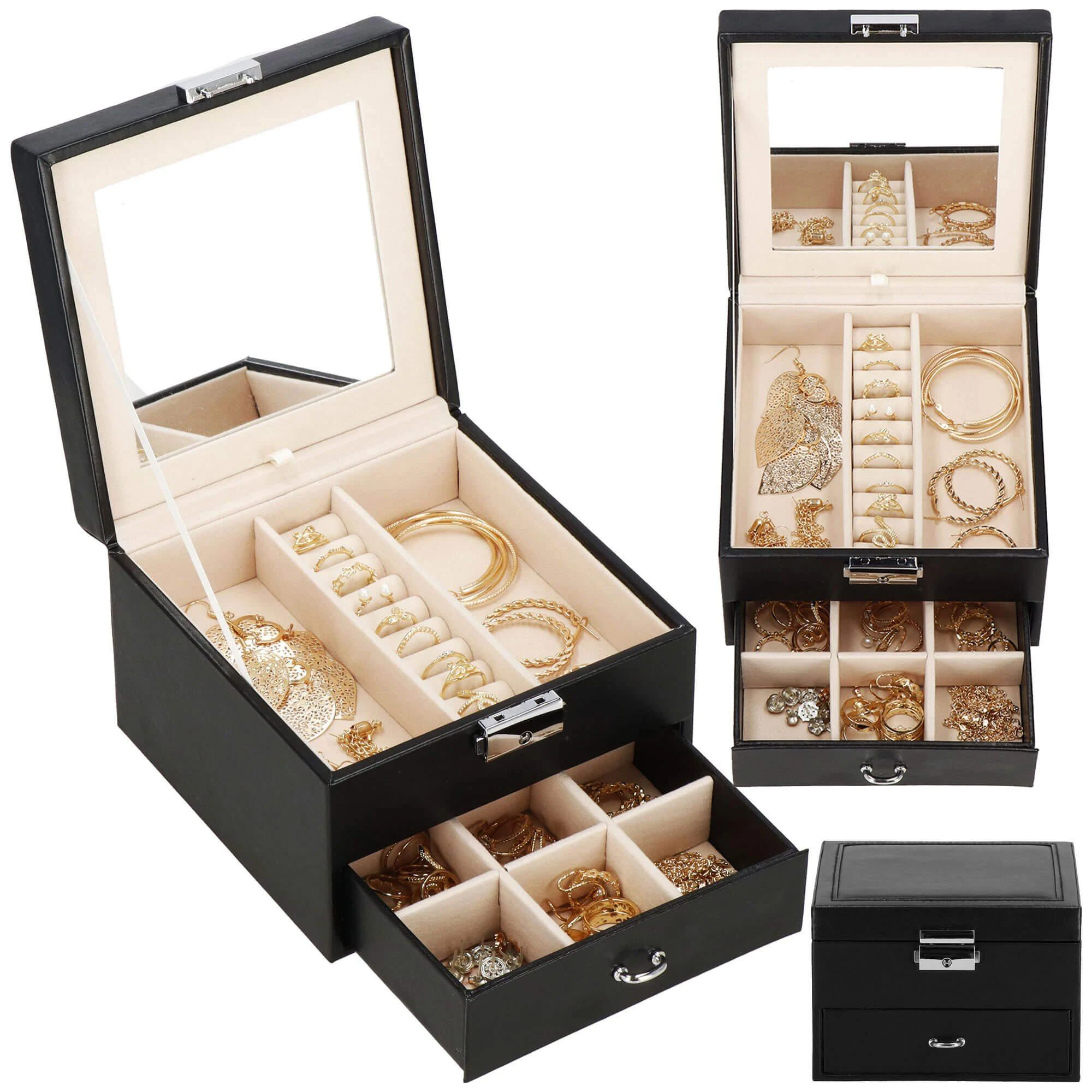 Springos Dėžutė papuošalams Secret Elegance Juodas
