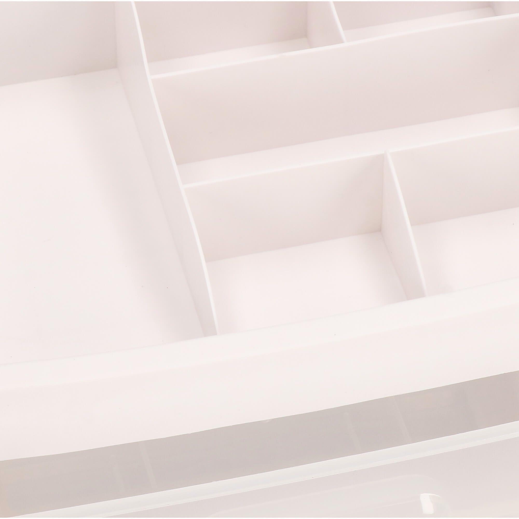 Springos Kosmetikos priemonių dėžutė BEAUTY BOX 3 DRAWERS OPEN CREAM