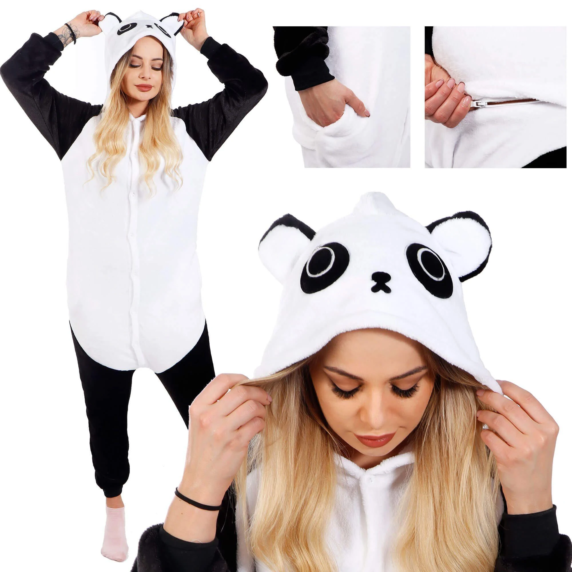 Kigurumi pižama Springos su pandos dizainu, dydis M