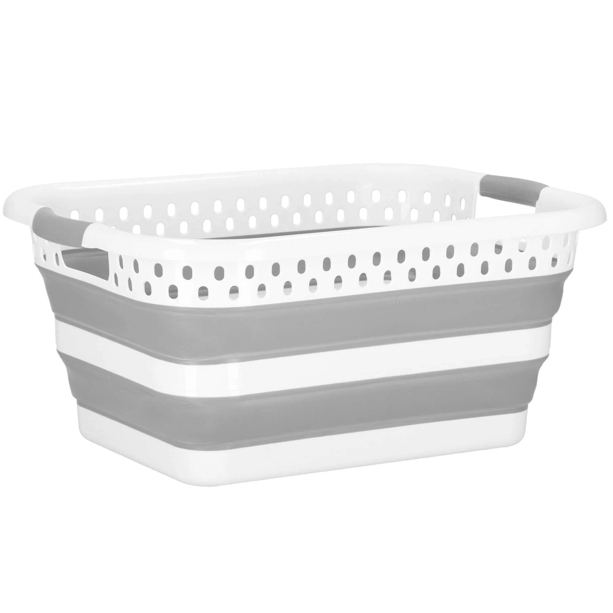 Springos Sulankstoma laikymo dėžė 24L, pilka/balta, 53x38 cm