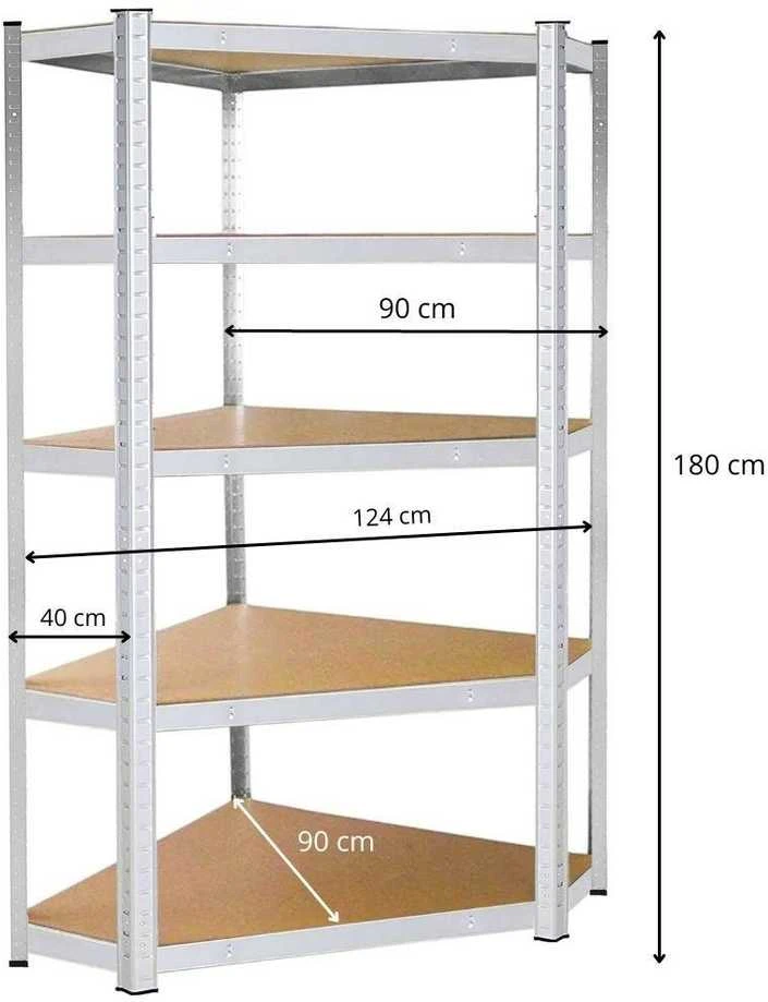 Lentyna Springos 180x90x40 cm, 5 lentynos, 875 kg