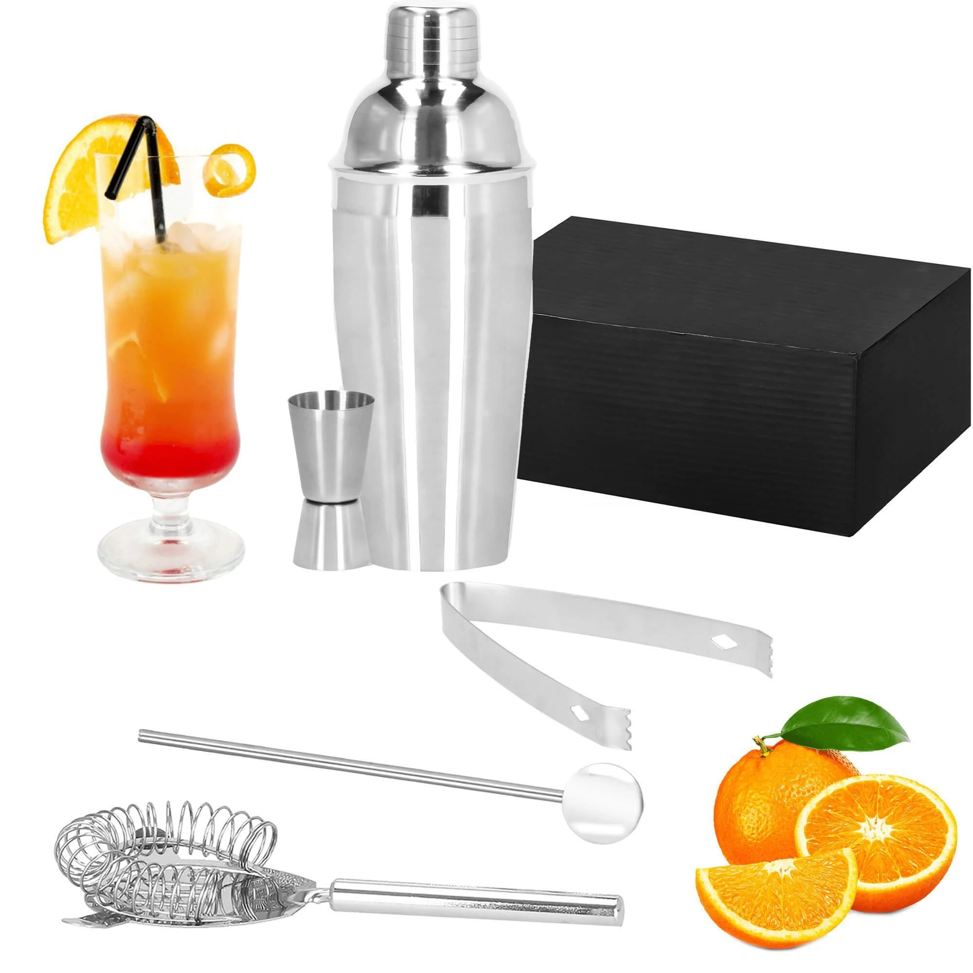 Springos Kokteilių gaminimo rinkinys ELEGANCE SET, 750ml 5vnt.