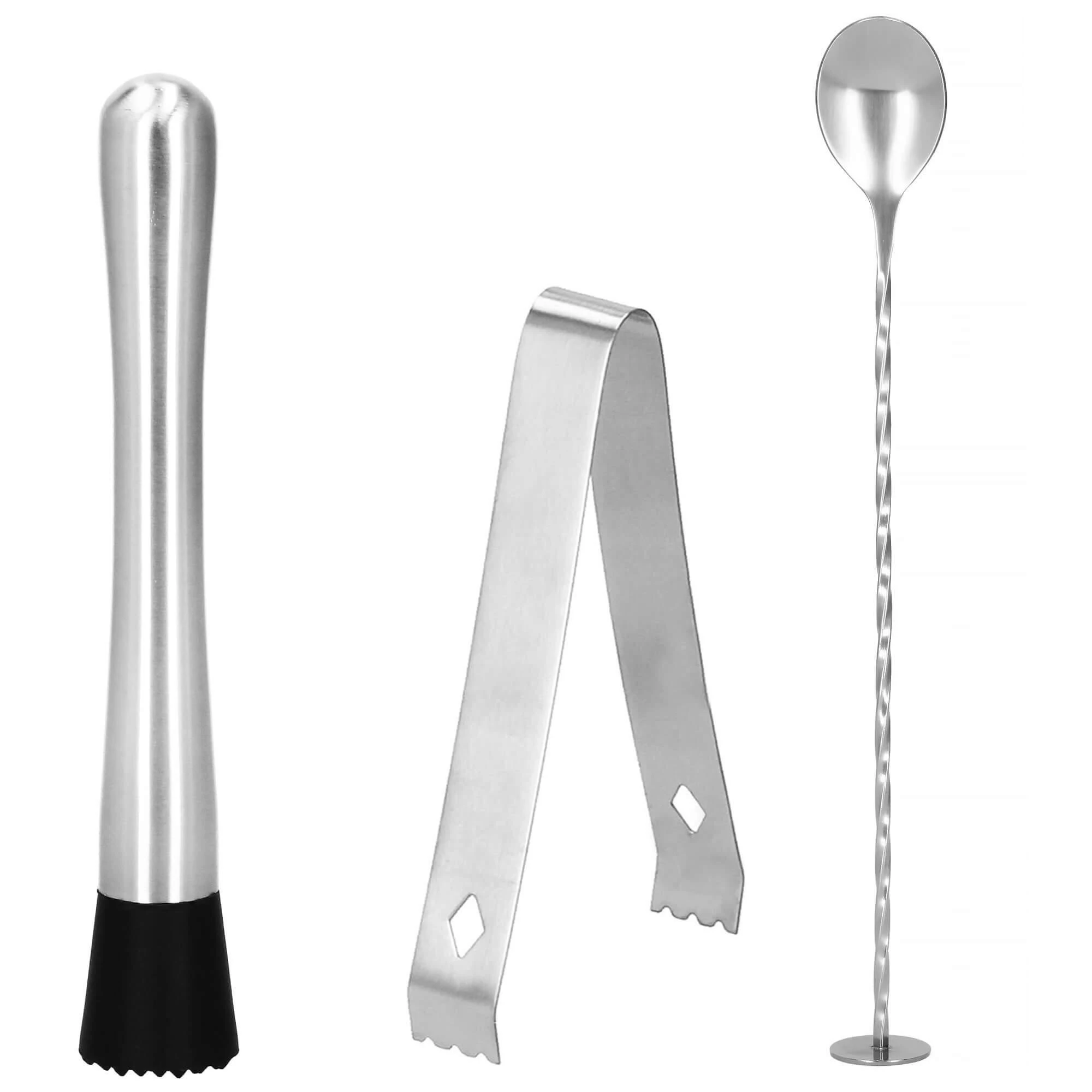 Springos Kokteilių gaminimo rinkinys su bambuko stovu PROFESSIONAL SET, 750ml 12vnt. MAXI