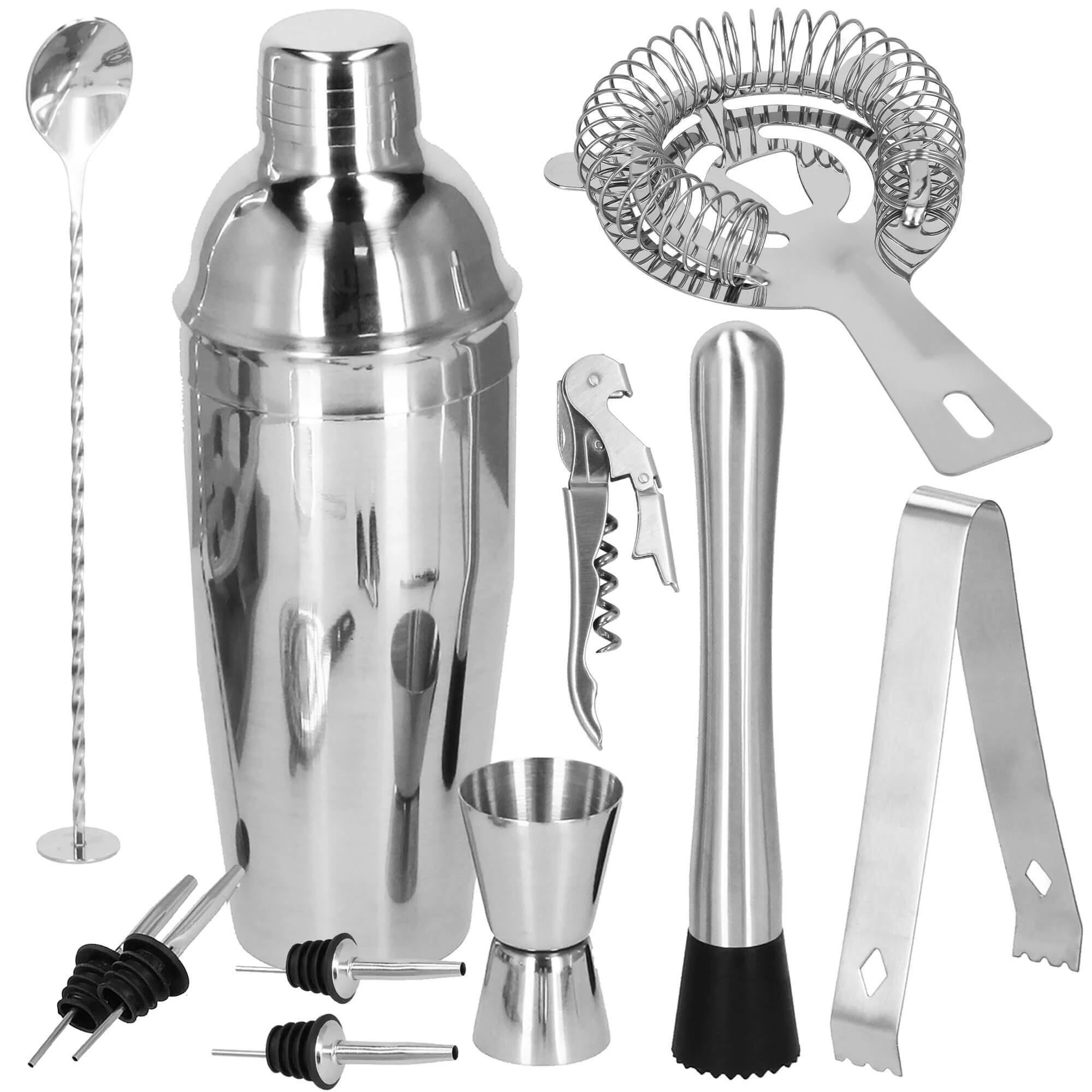 Springos Kokteilių gaminimo rinkinys su bambuko stovu PROFESSIONAL SET, 750ml 12vnt. MAXI