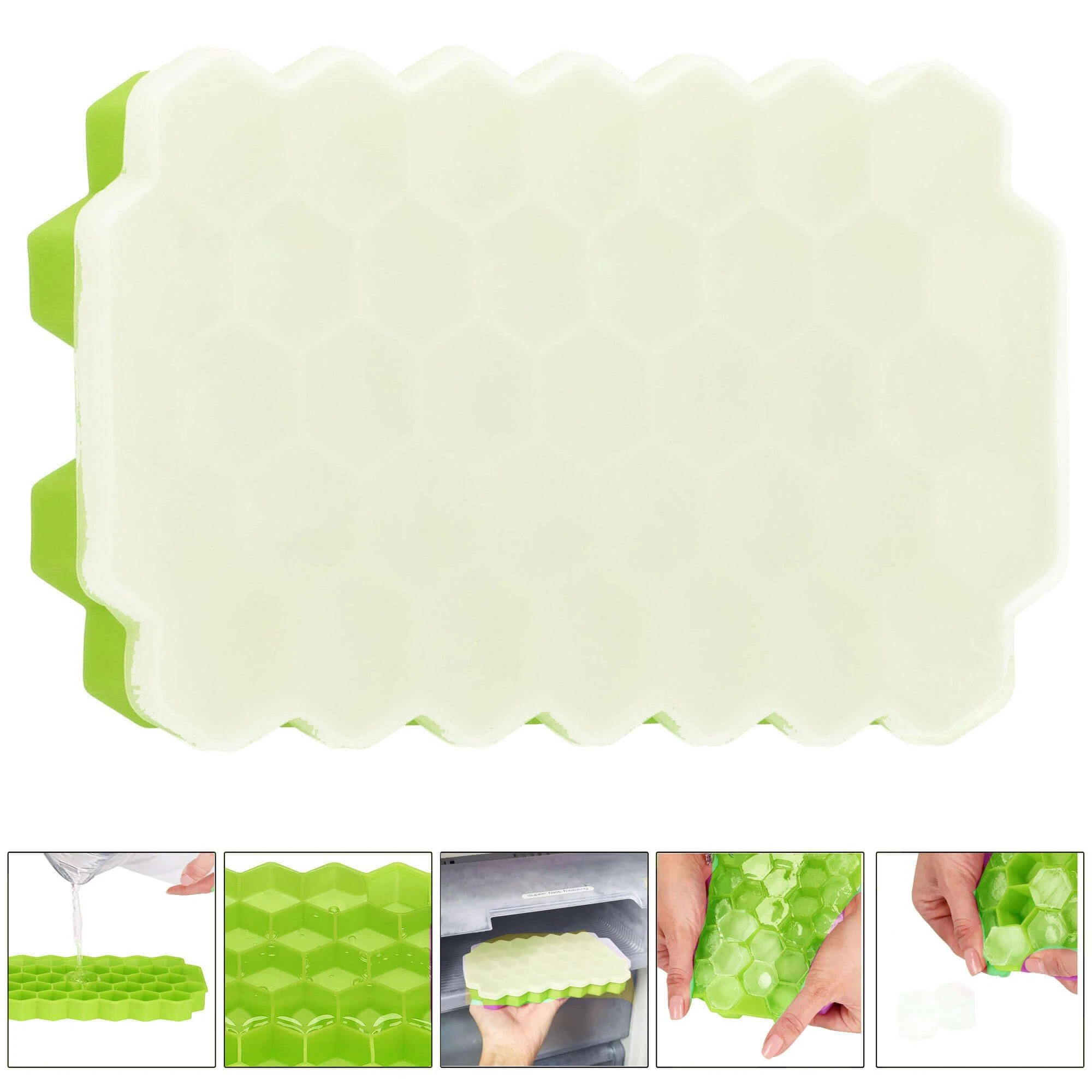 Silikoninė ledo forma Springos 20x12 cm žalia