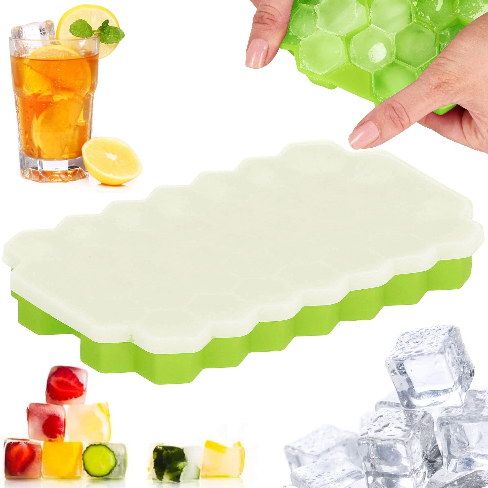 Silikoninė ledo forma Springos 20x12 cm žalia