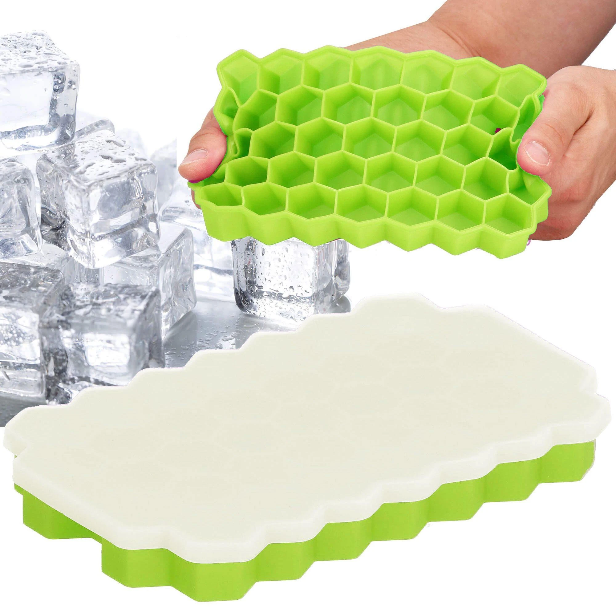 Silikoninė ledo forma Springos 20x12 cm žalia