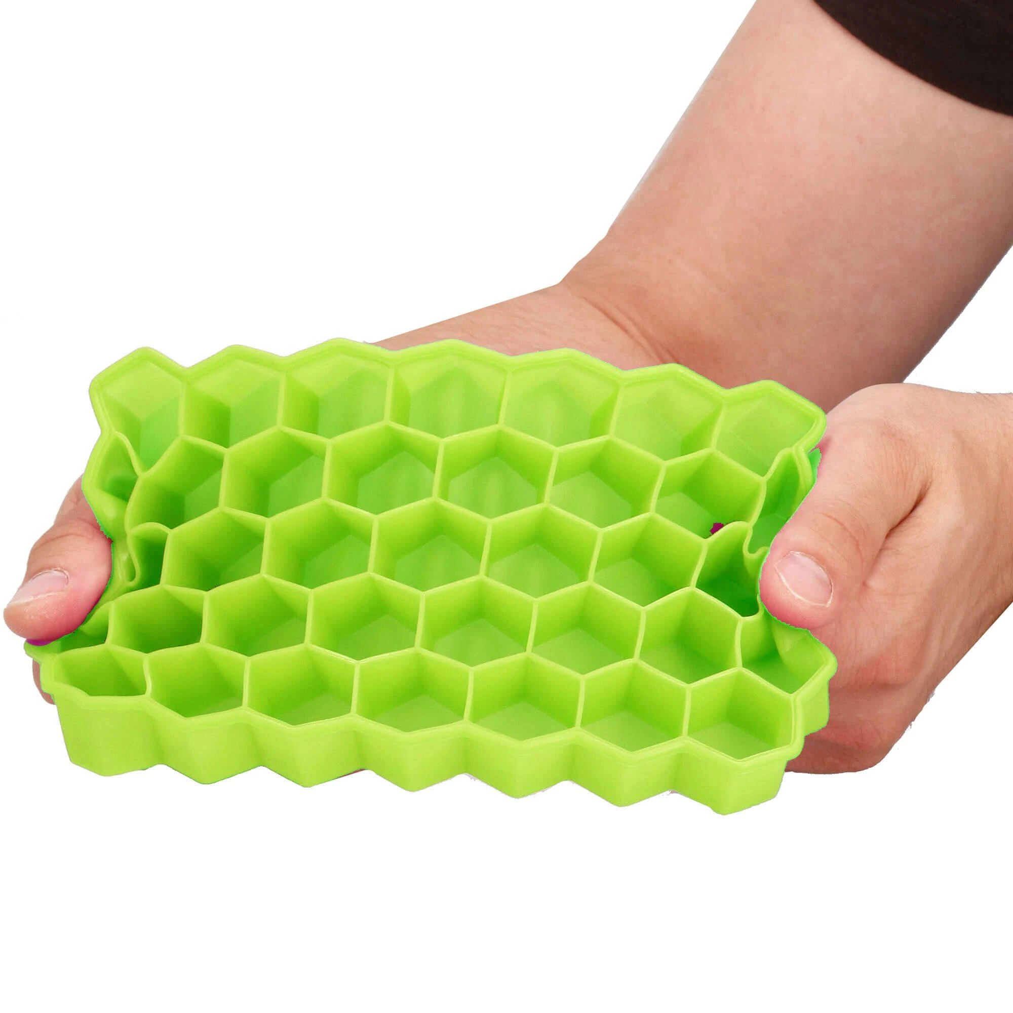 Silikoninė ledo forma Springos 20x12 cm žalia