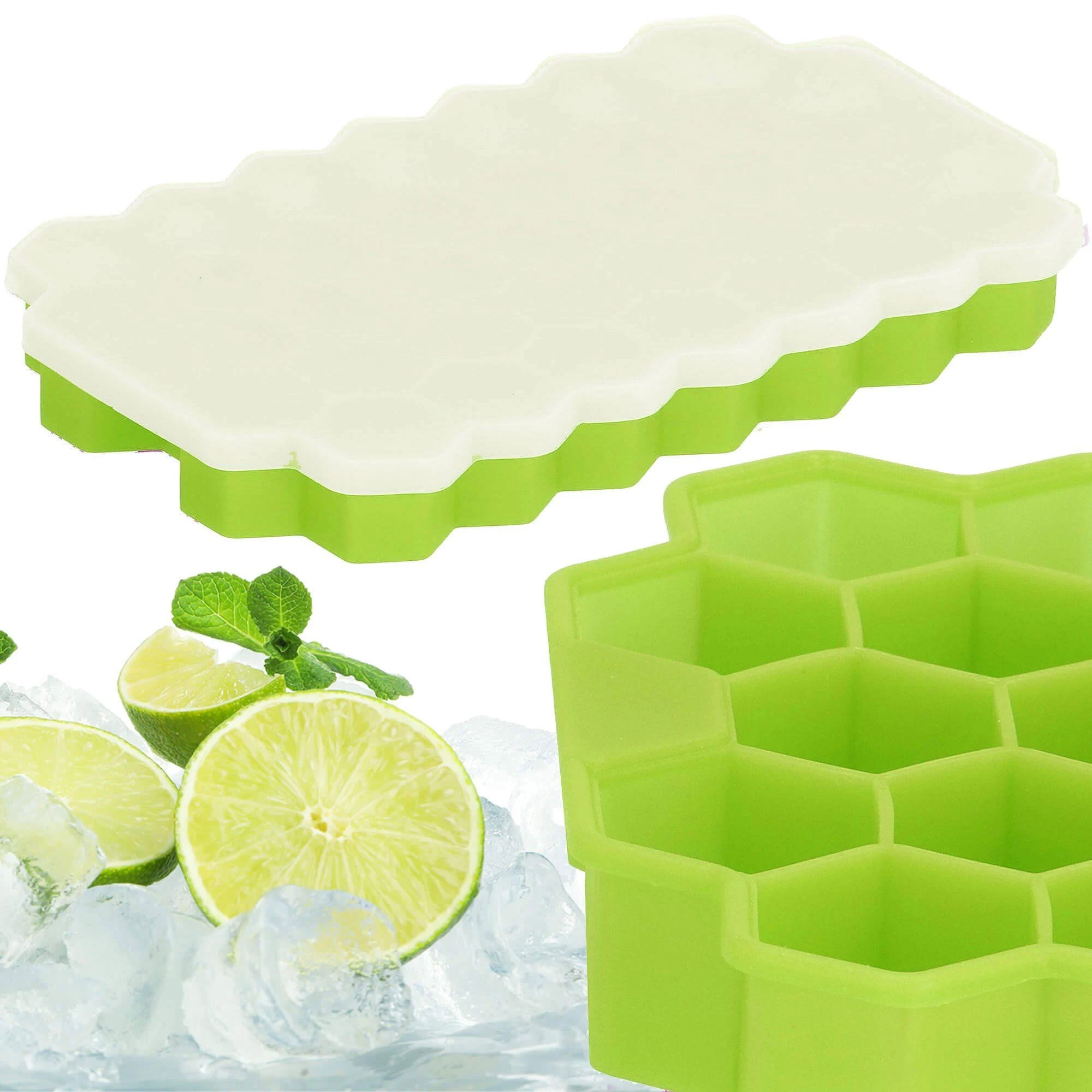 Silikoninė ledo forma Springos 20x12 cm žalia