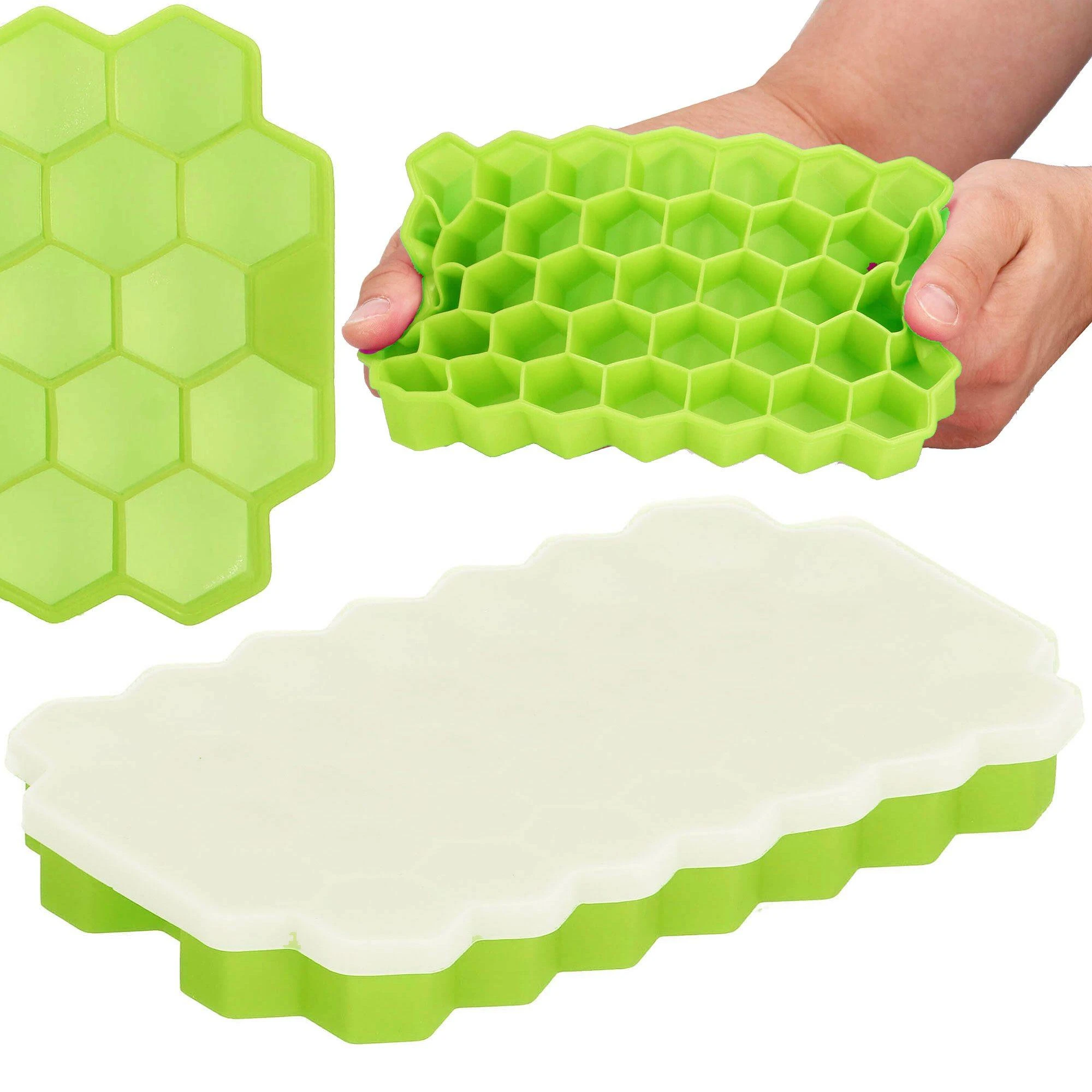 Silikoninė ledo forma Springos 20x12 cm žalia
