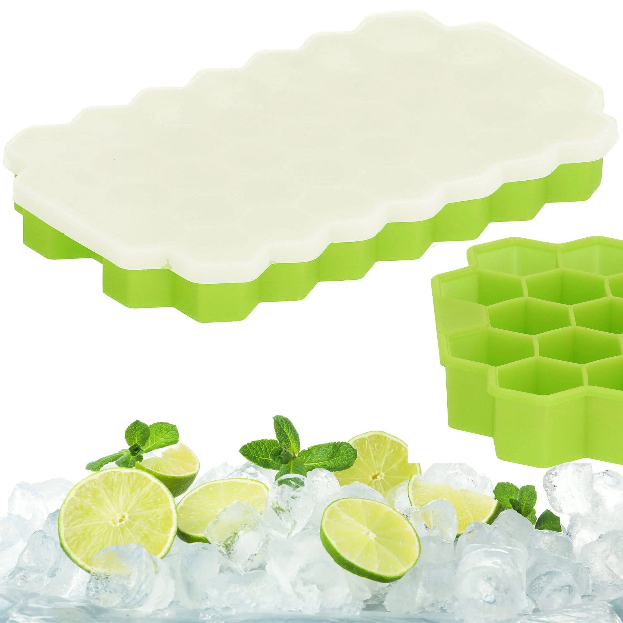 Silikoninė ledo forma Springos 20x12 cm žalia