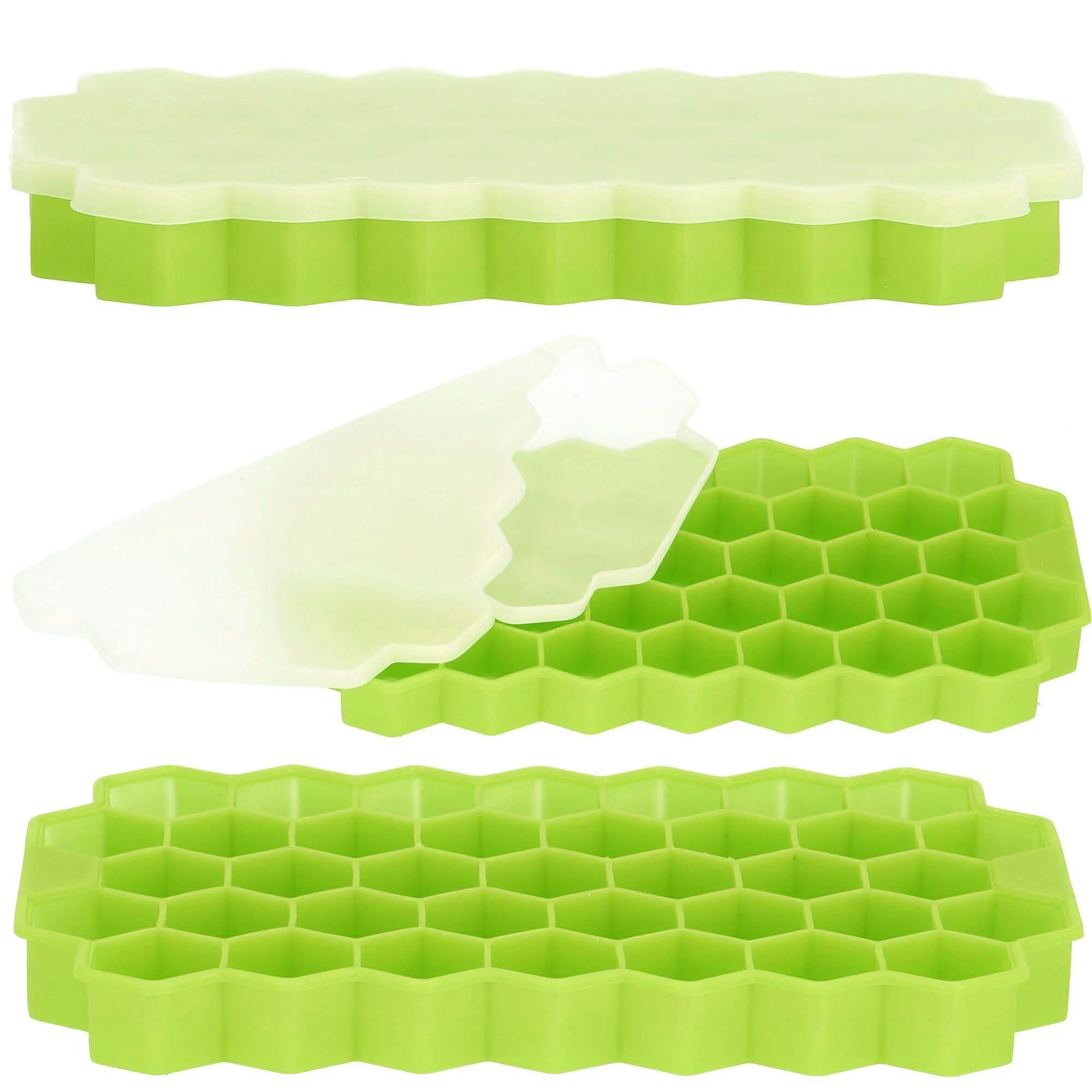 Silikoninė ledo forma Springos 20x12 cm žalia