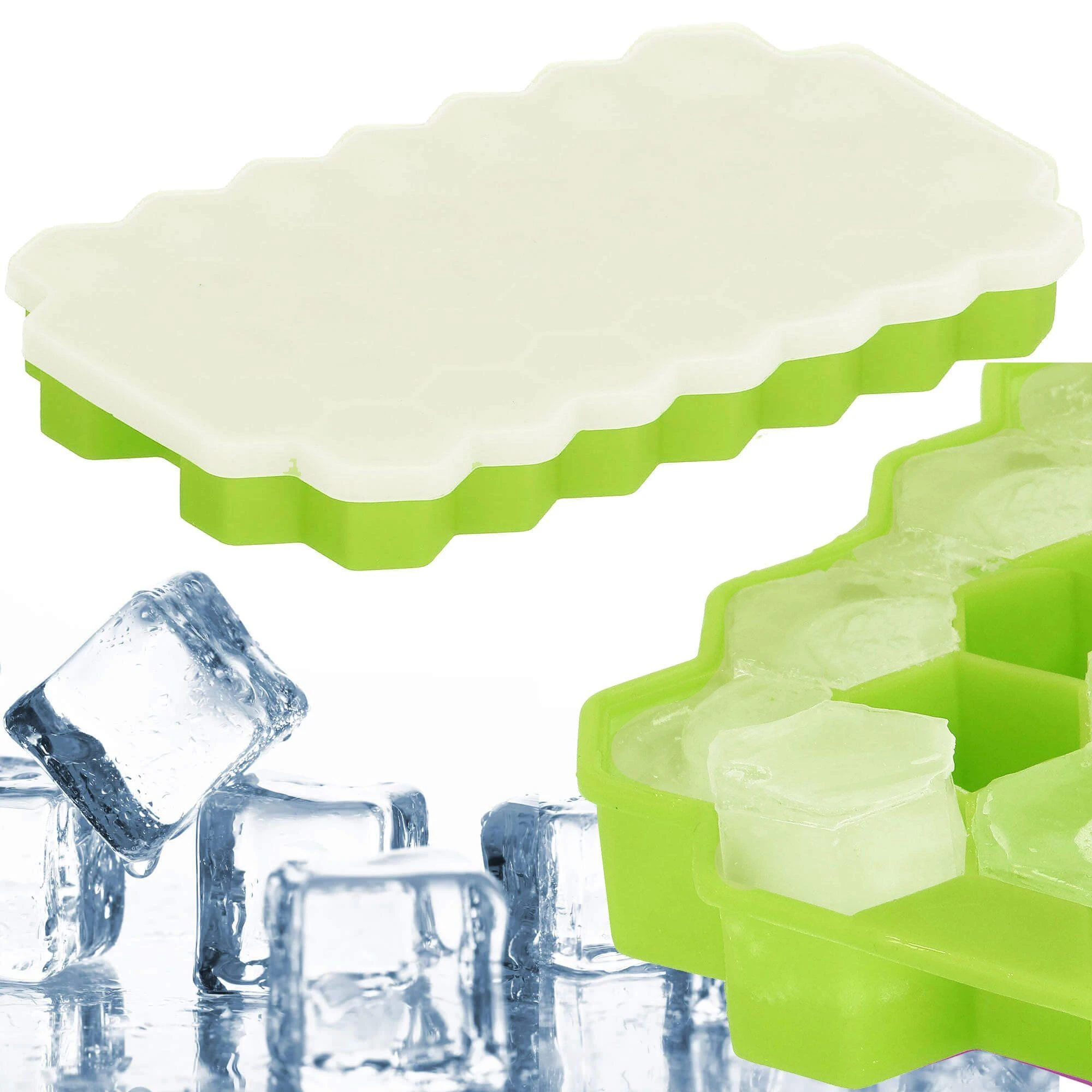 Silikoninė ledo forma Springos 20x12 cm žalia