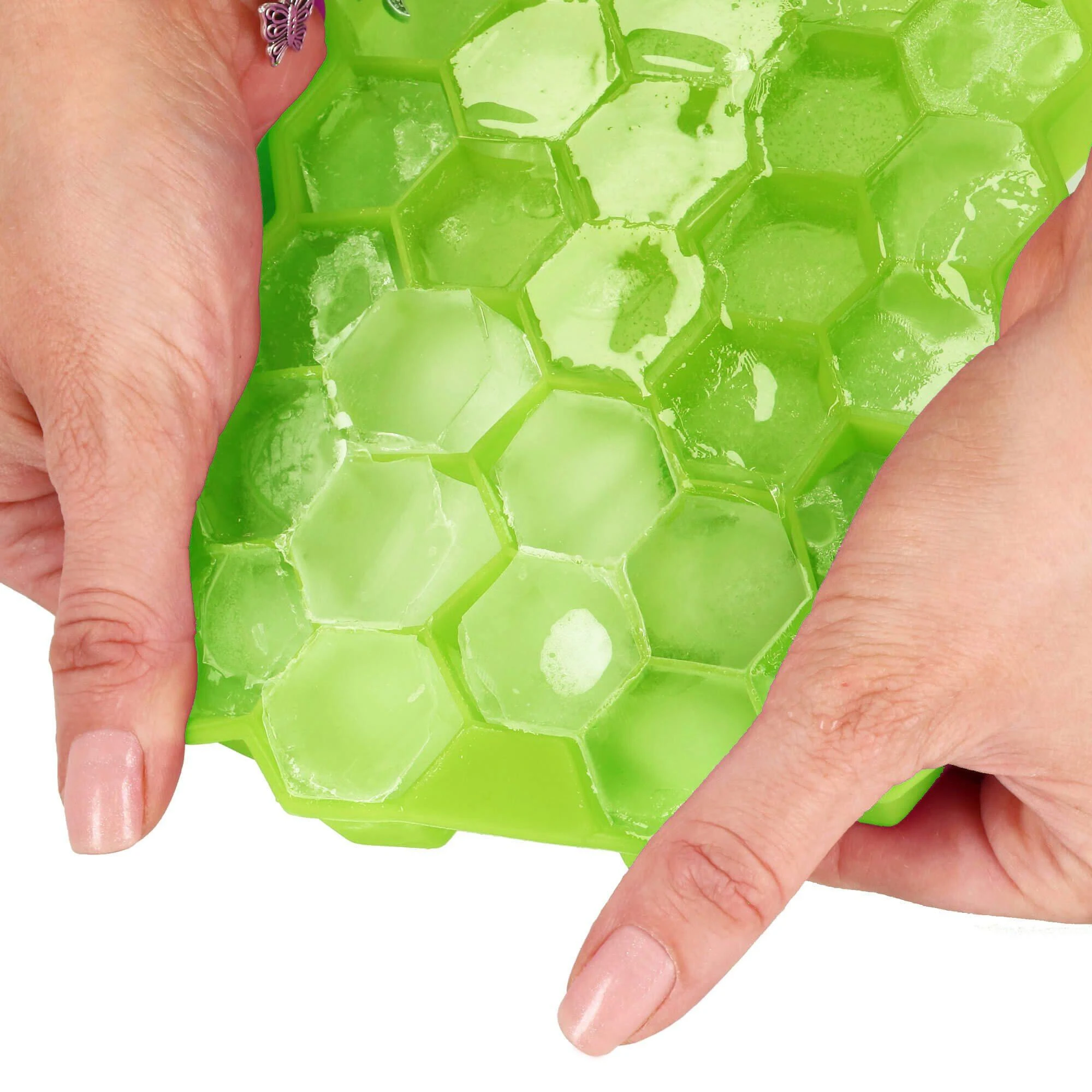 Silikoninė ledo forma Springos 20x12 cm žalia