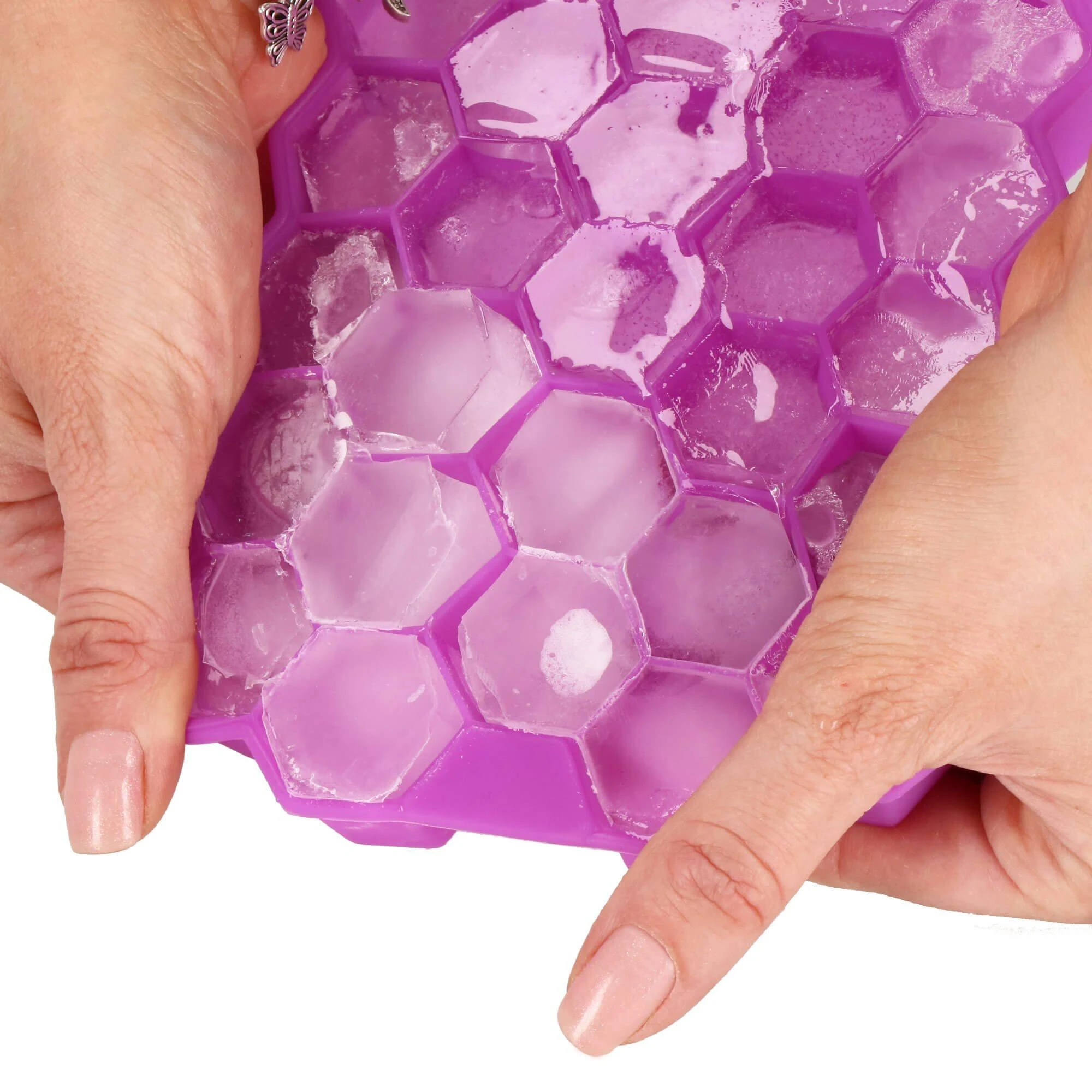 Silikoninė ledo forma Springos 20x12 cm violetinė