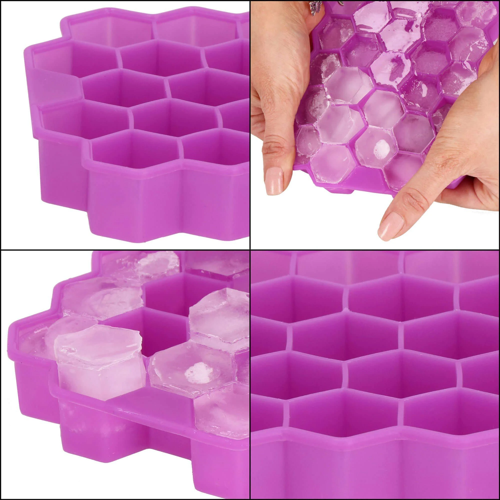 Silikoninė ledo forma Springos 20x12 cm violetinė