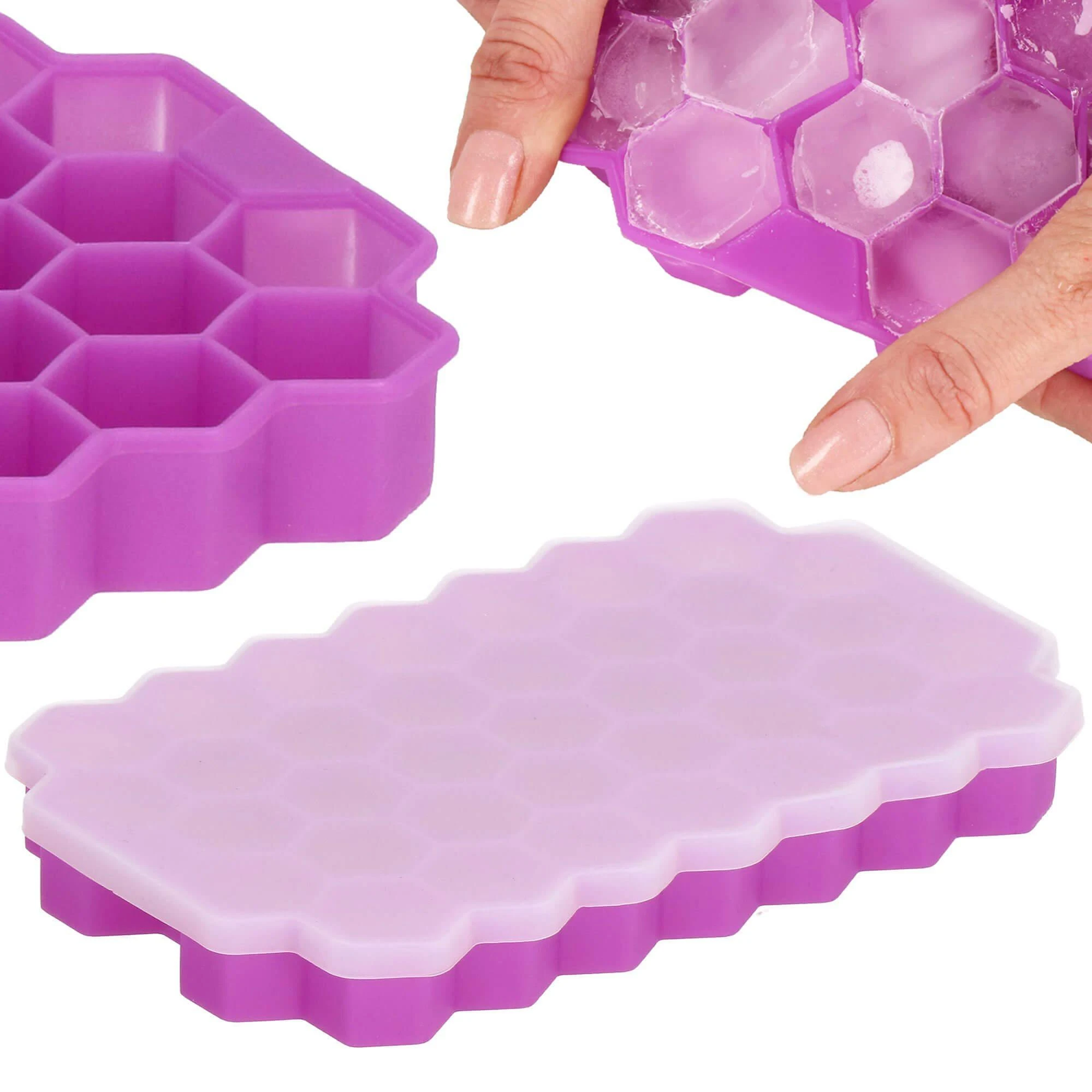 Silikoninė ledo forma Springos 20x12 cm violetinė