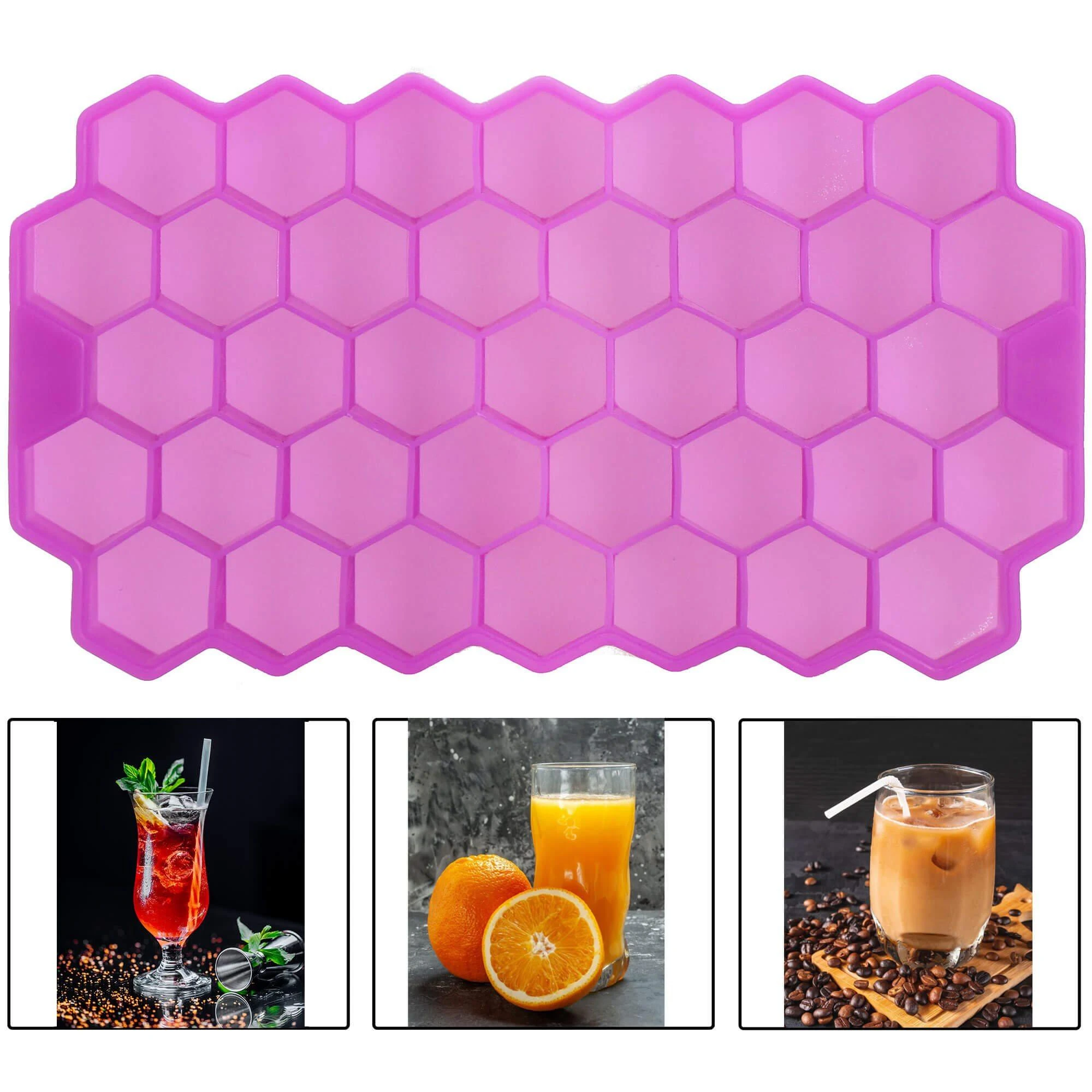 Silikoninė ledo forma Springos 20x12 cm violetinė