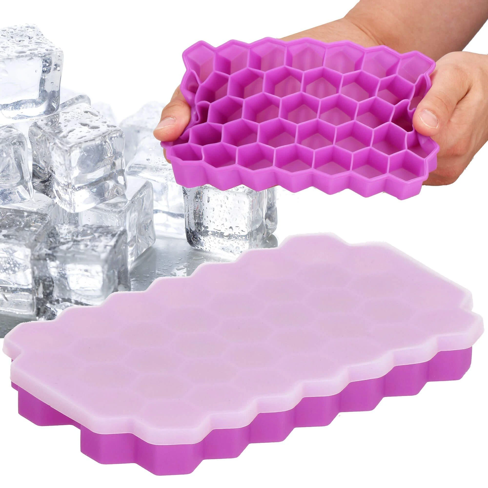 Silikoninė ledo forma Springos 20x12 cm violetinė