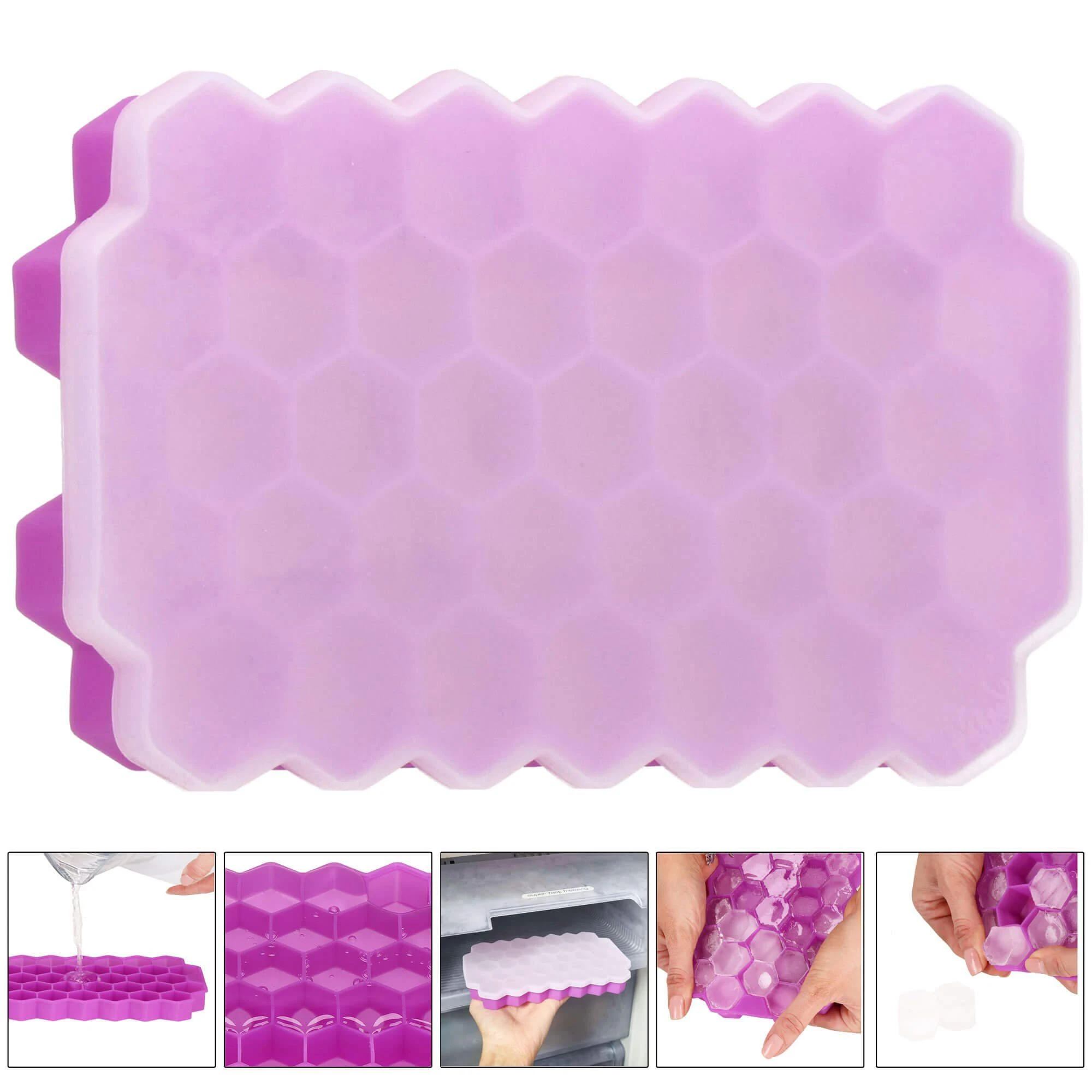Silikoninė ledo forma Springos 20x12 cm violetinė