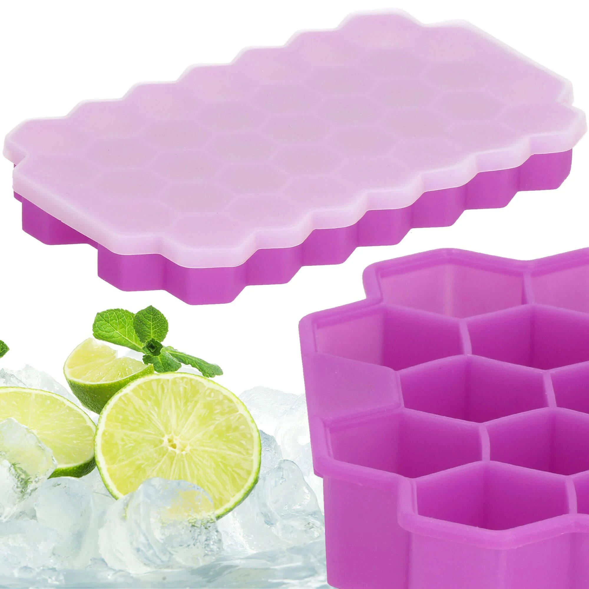 Silikoninė ledo forma Springos 20x12 cm violetinė