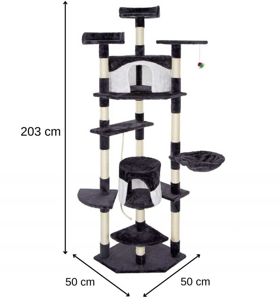 Springos Kačių draskyklė 203 cm su 11 aukštų