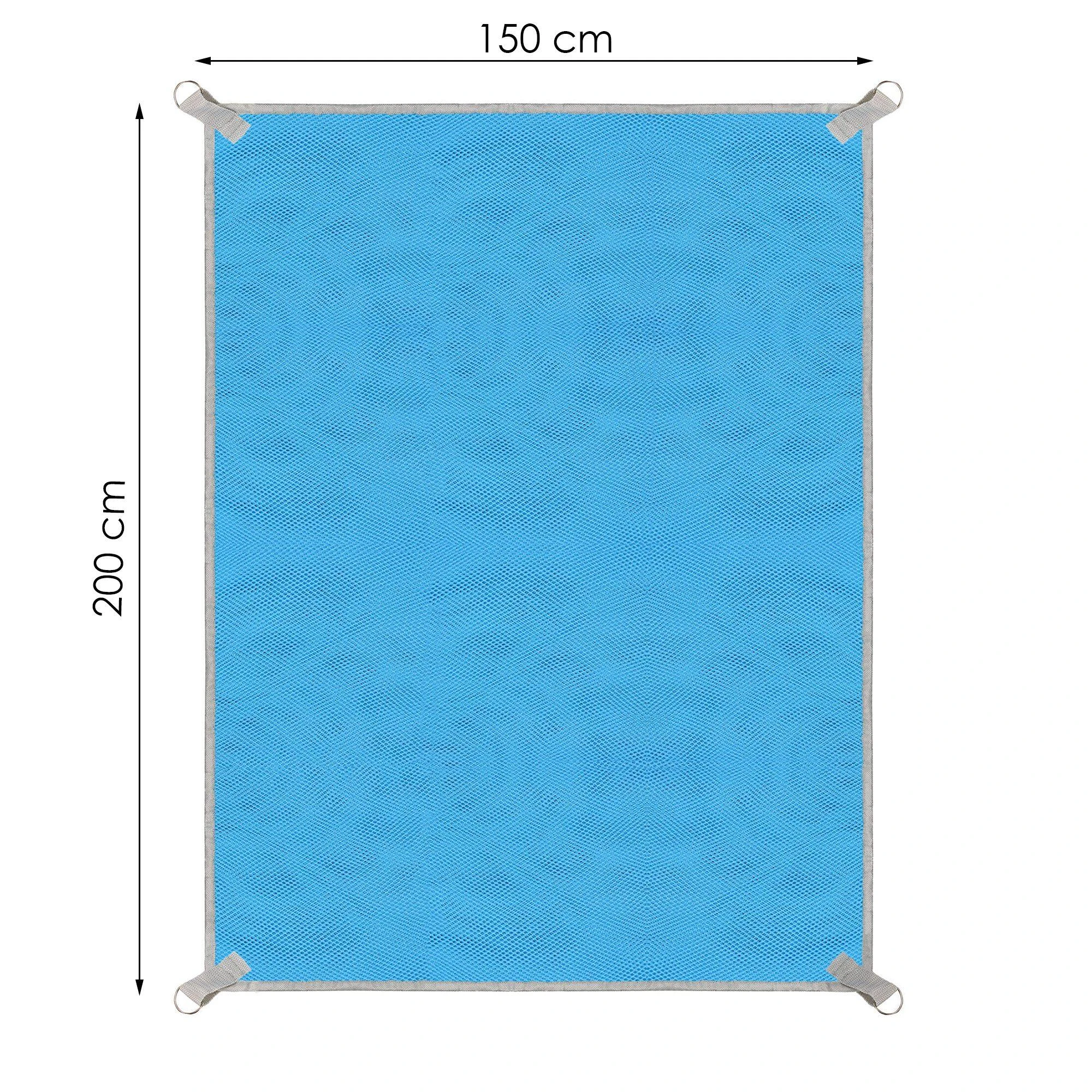 Paplūdimio pledas Springos 200x150 cm mėlyna